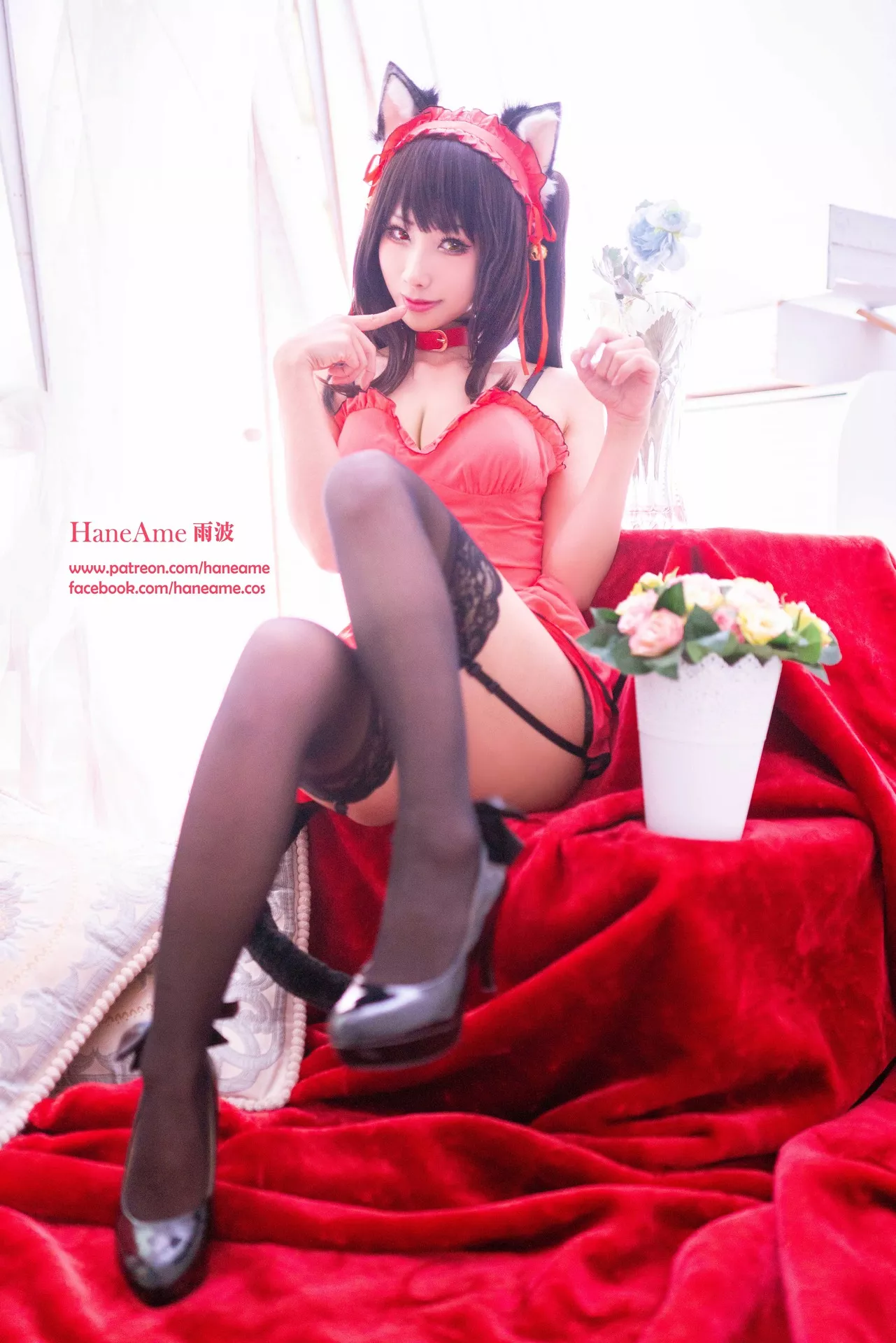 全集修正 Cosplay �r崎 Kurumi 福报 狂三 【HaneAme 丽人 Tokisaki 雨波】