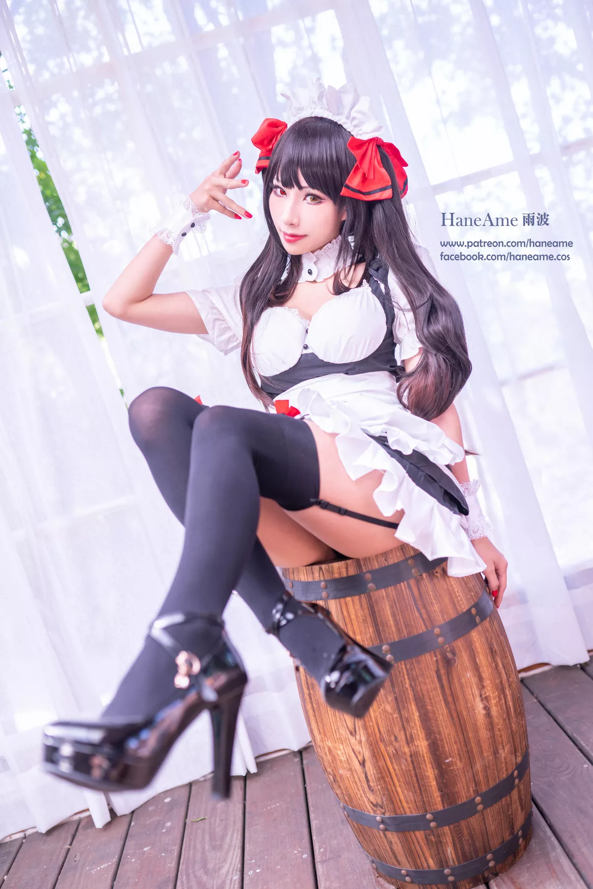 全集修正 Cosplay �r崎 Kurumi 福报 狂三 【HaneAme 丽人 Tokisaki 雨波】