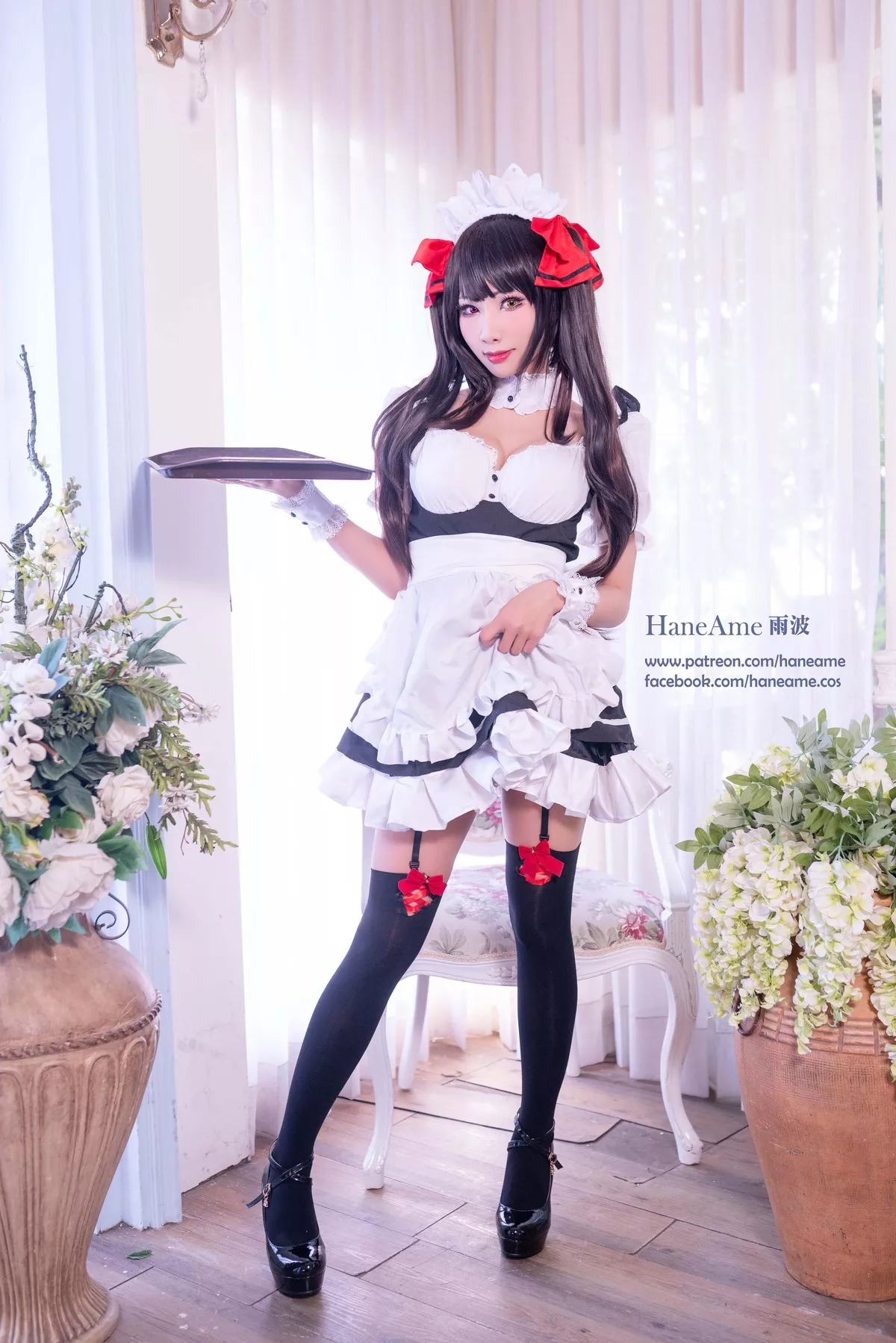 全集修正 Cosplay �r崎 Kurumi 福报 狂三 【HaneAme 丽人 Tokisaki 雨波】
