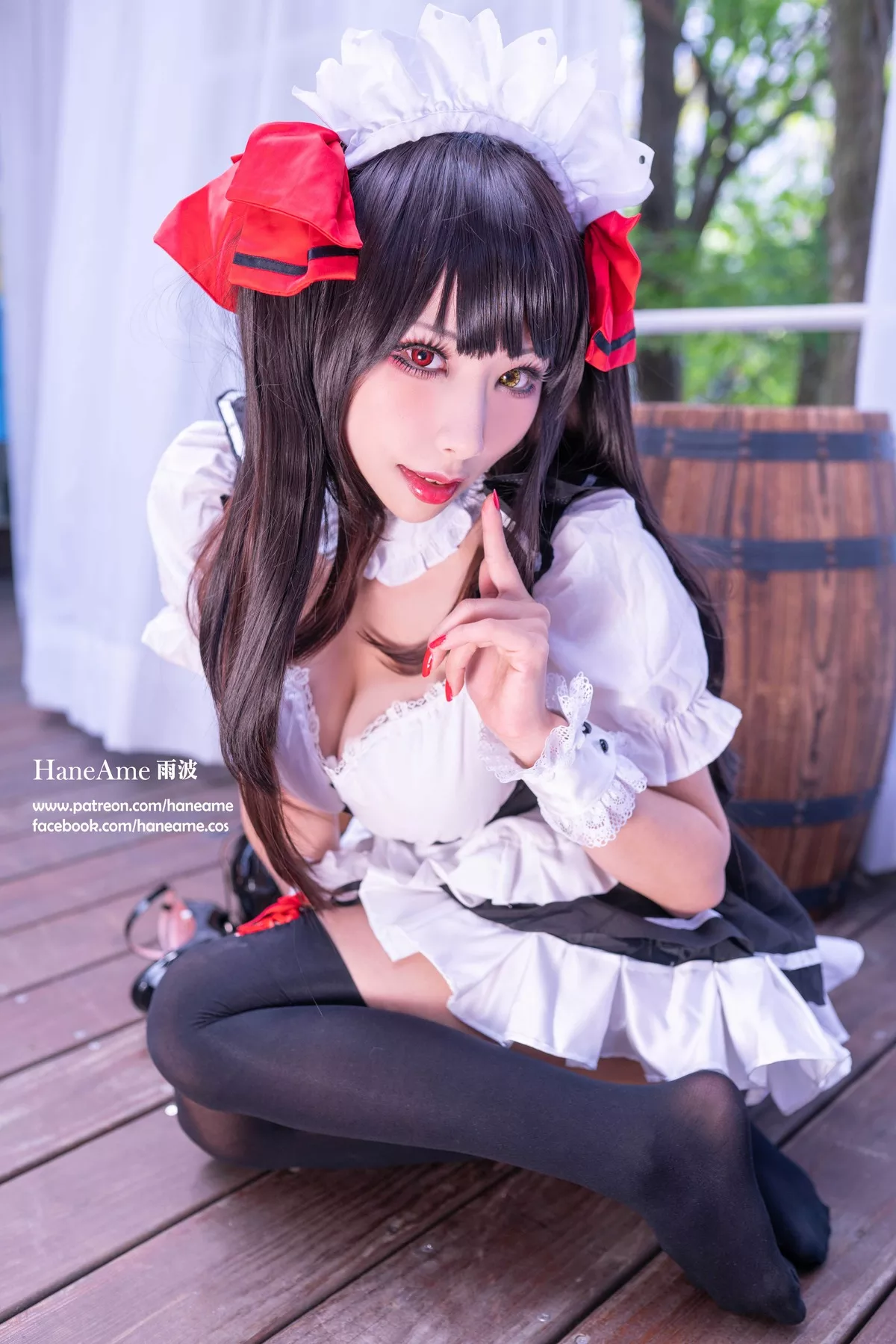 全集修正 Cosplay �r崎 Kurumi 福报 狂三 【HaneAme 丽人 Tokisaki 雨波】