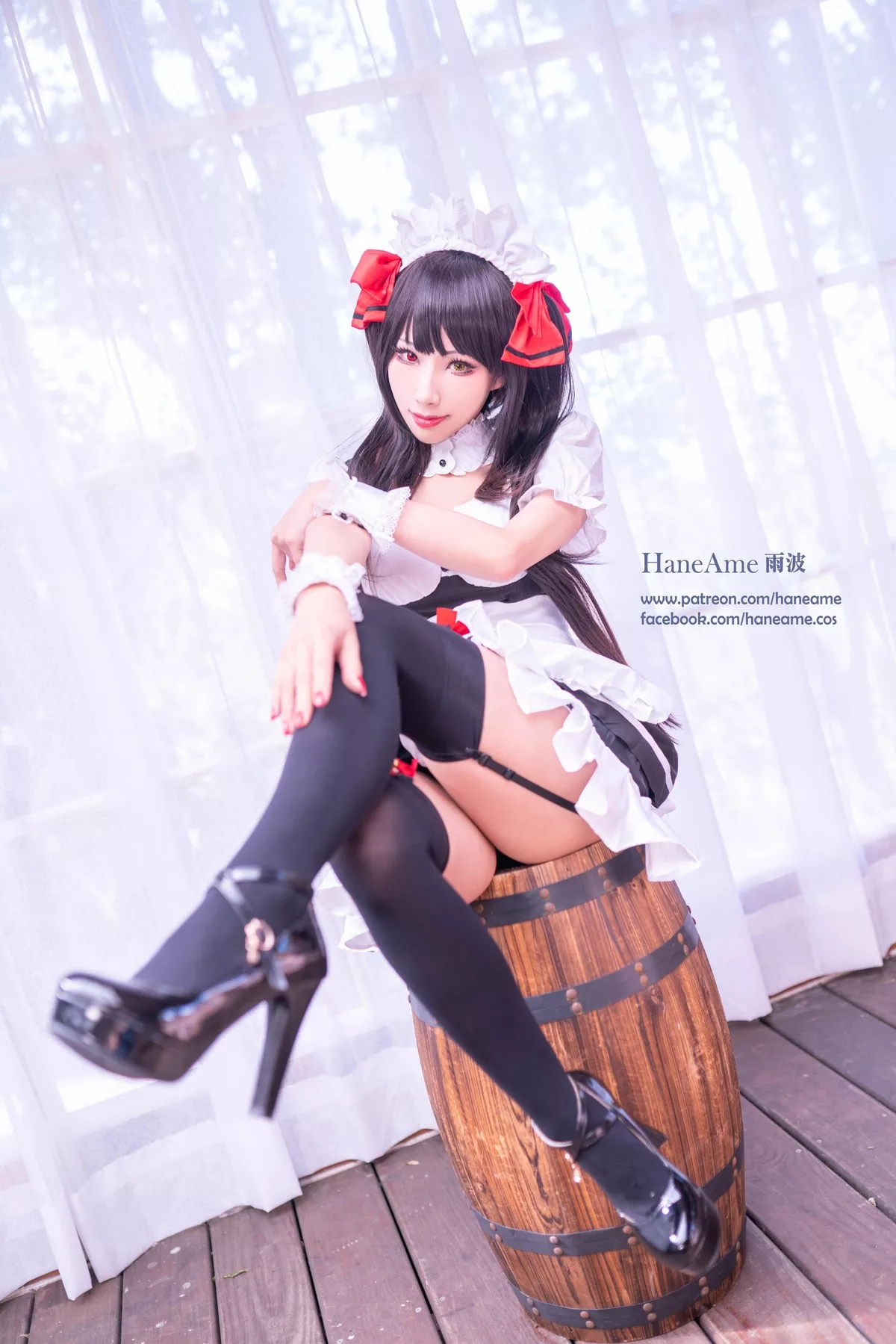 全集修正 Cosplay �r崎 Kurumi 福报 狂三 【HaneAme 丽人 Tokisaki 雨波】