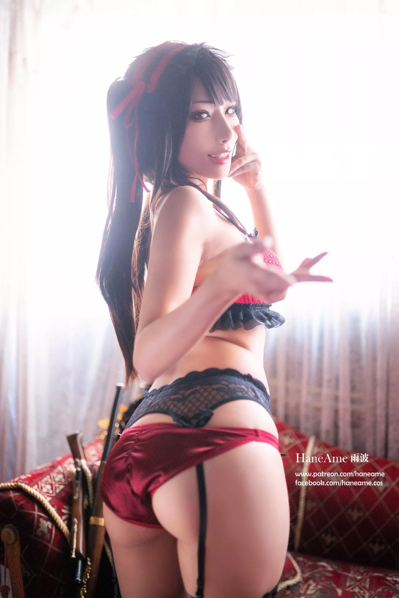 全集修正 Cosplay �r崎 Kurumi 福报 狂三 【HaneAme 丽人 Tokisaki 雨波】