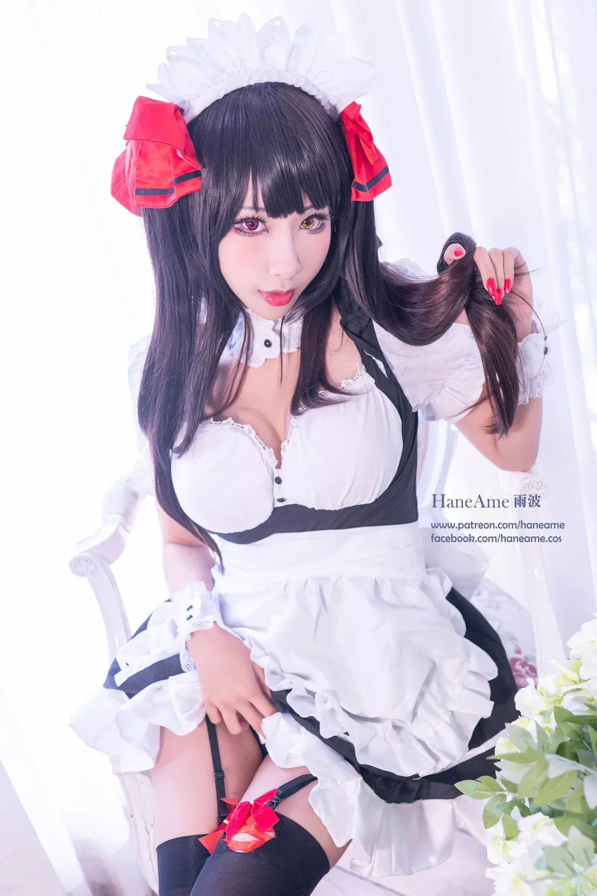 全集修正 Cosplay �r崎 Kurumi 福报 狂三 【HaneAme 丽人 Tokisaki 雨波】