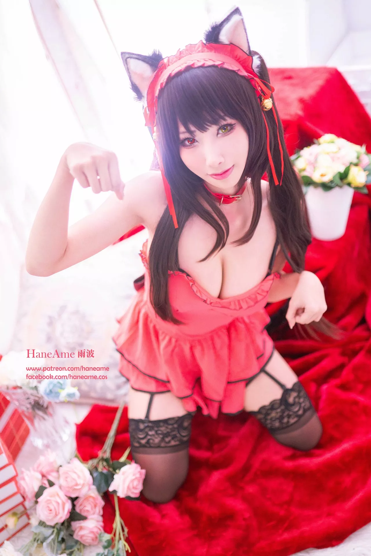 全集修正 Cosplay �r崎 Kurumi 福报 狂三 【HaneAme 丽人 Tokisaki 雨波】