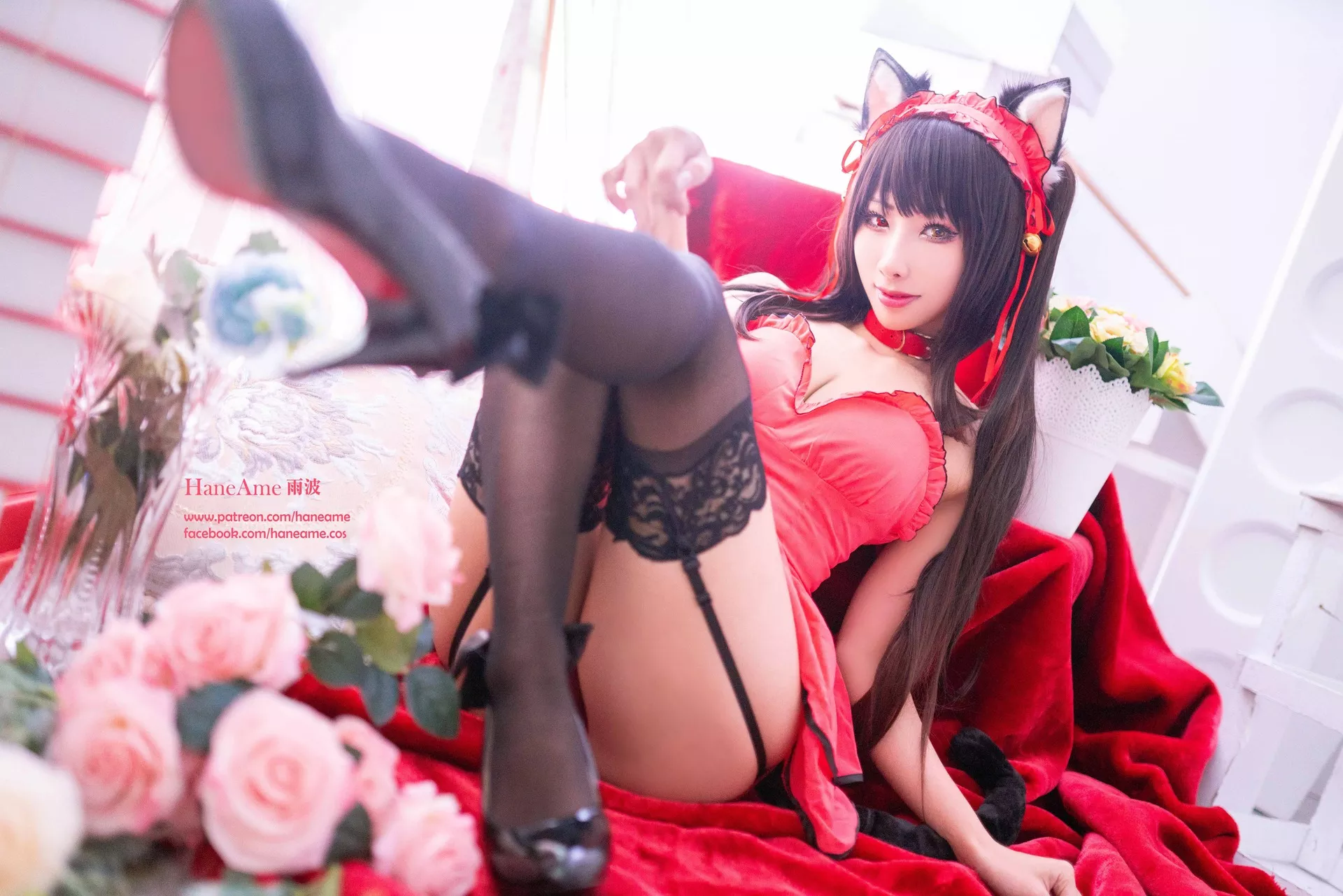 全集修正 Cosplay �r崎 Kurumi 福报 狂三 【HaneAme 丽人 Tokisaki 雨波】