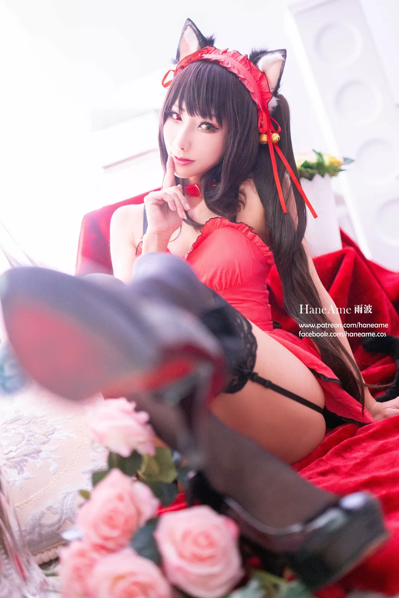 全集修正 Cosplay �r崎 Kurumi 福报 狂三 【HaneAme 丽人 Tokisaki 雨波】