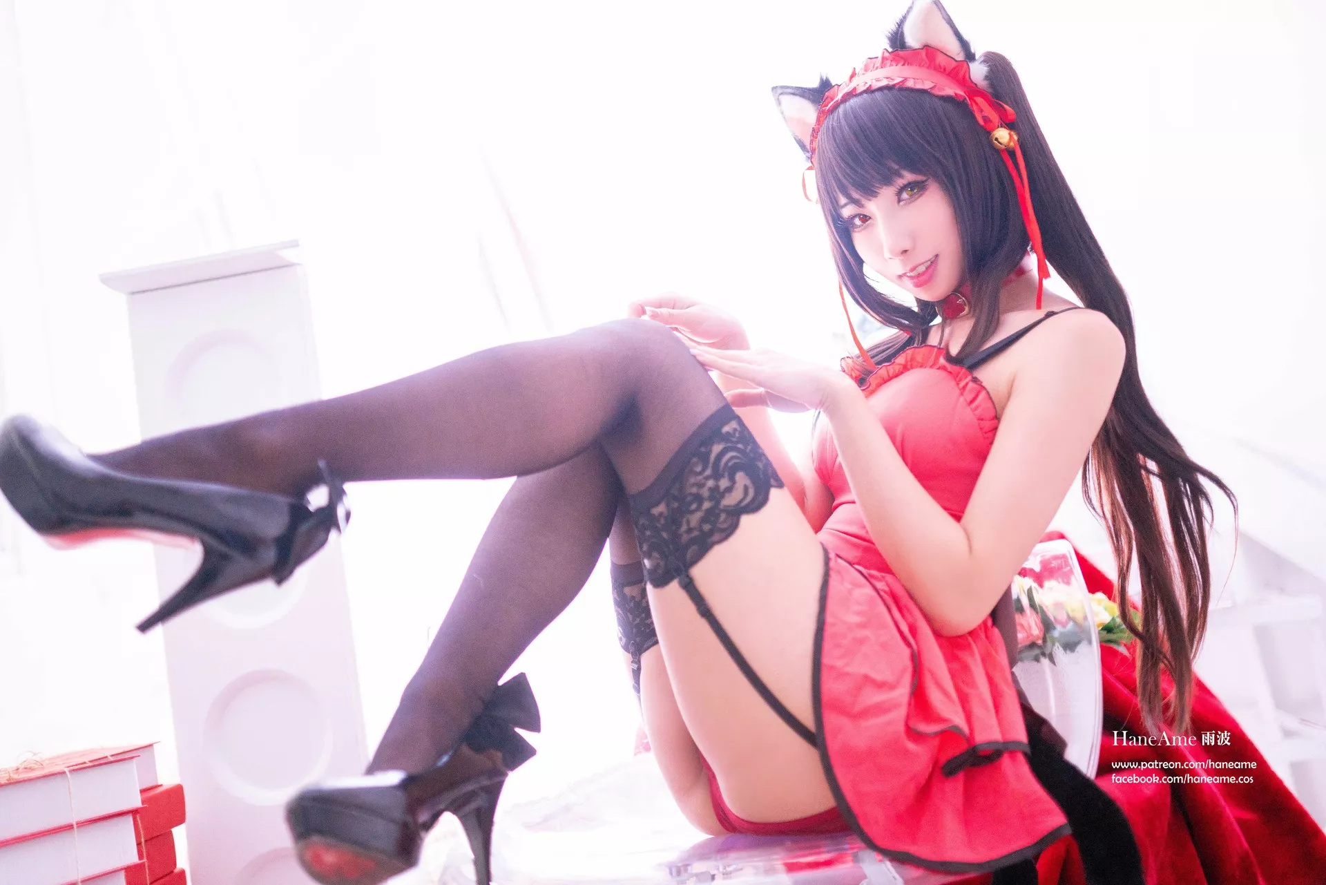 全集修正 Cosplay �r崎 Kurumi 福报 狂三 【HaneAme 丽人 Tokisaki 雨波】