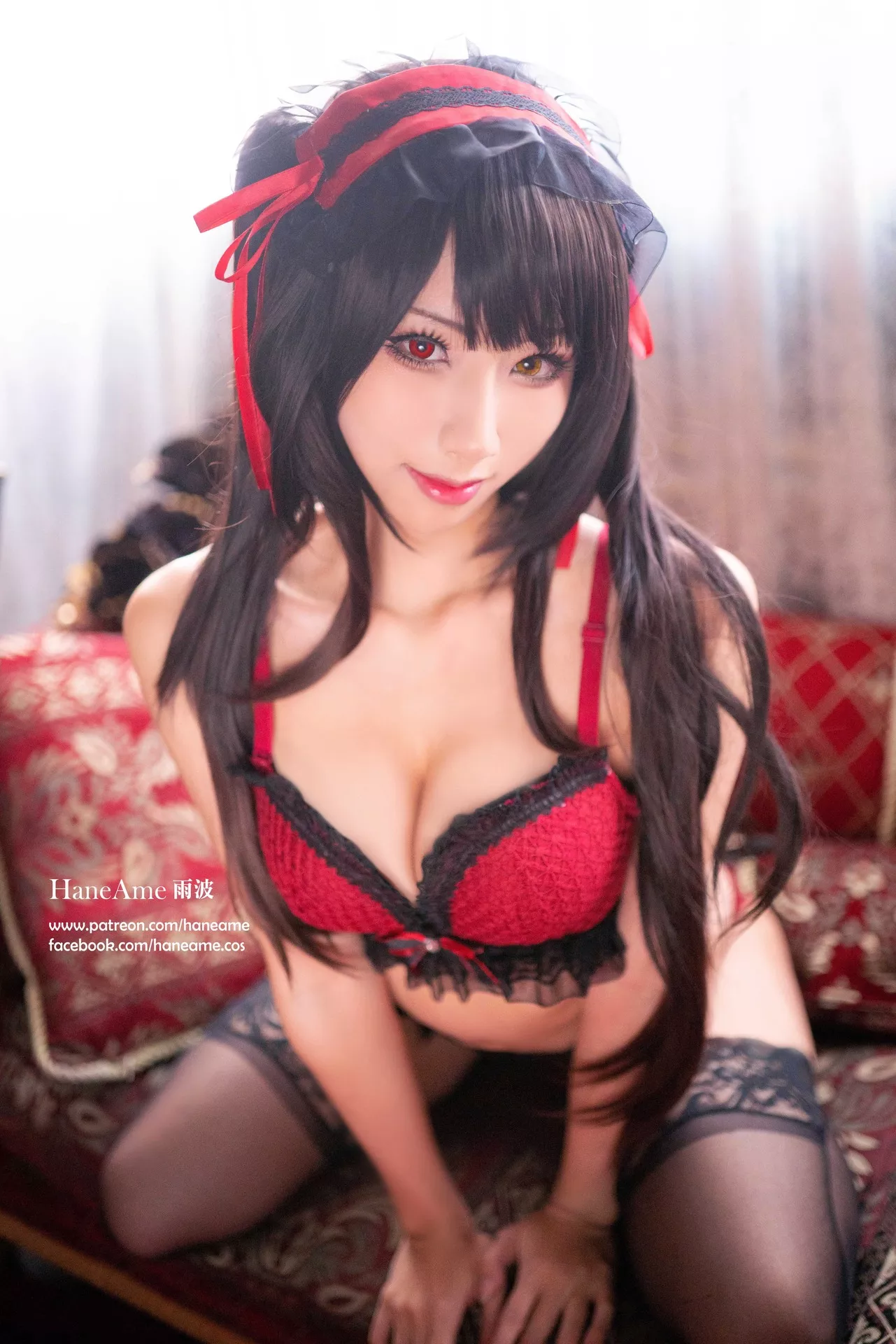 全集修正 Cosplay �r崎 Kurumi 福报 狂三 【HaneAme 丽人 Tokisaki 雨波】