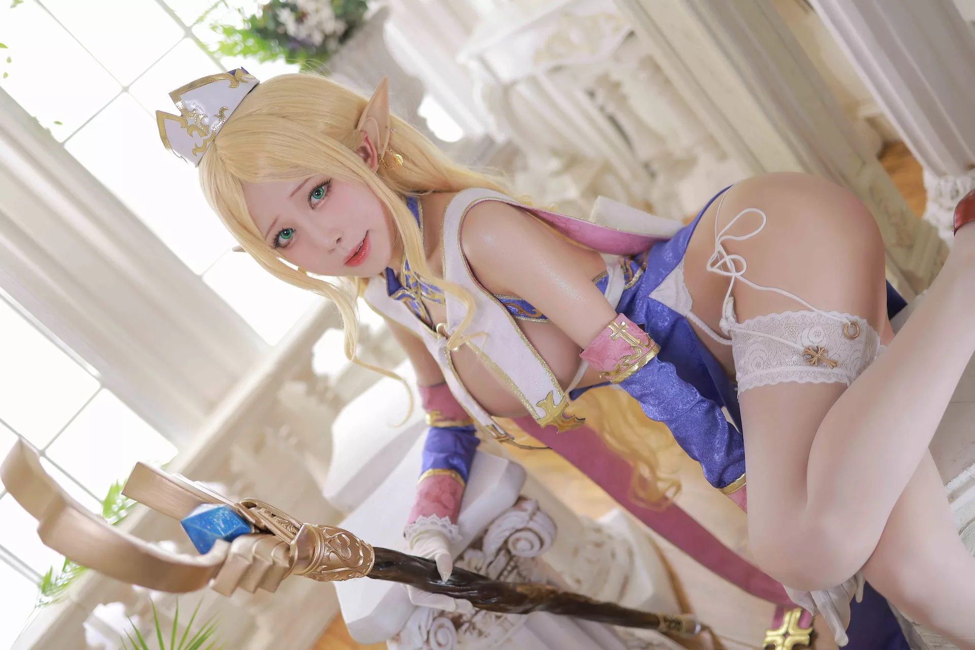 Elf 福报 player 私摄 福报 全集修正 村 cos Aqua】 【水淼 Village Cosplay 佳人