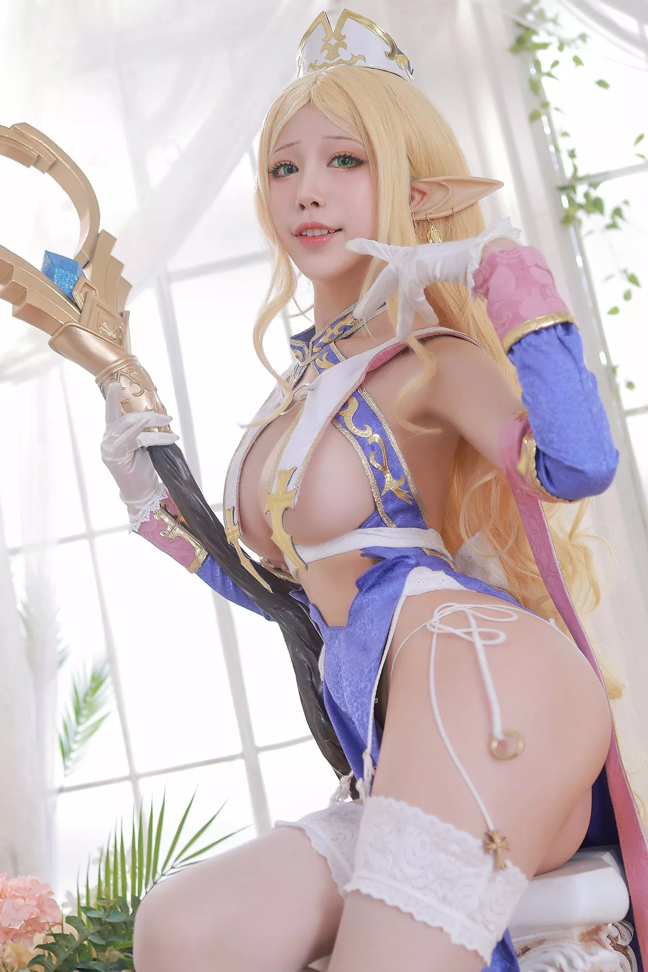 Elf 福报 player 私摄 福报 全集修正 村 cos Aqua】 【水淼 Village Cosplay 佳人