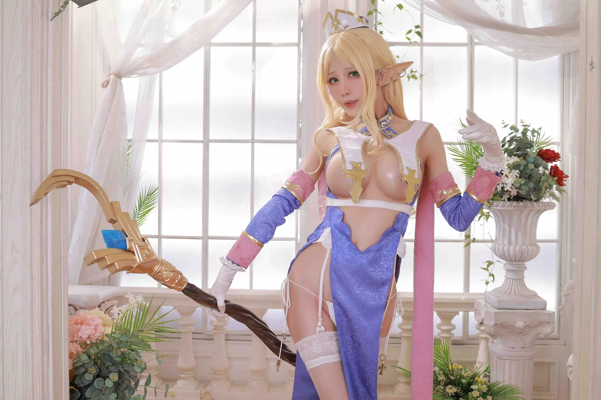 Elf 福报 player 私摄 福报 全集修正 村 cos Aqua】 【水淼 Village Cosplay 佳人