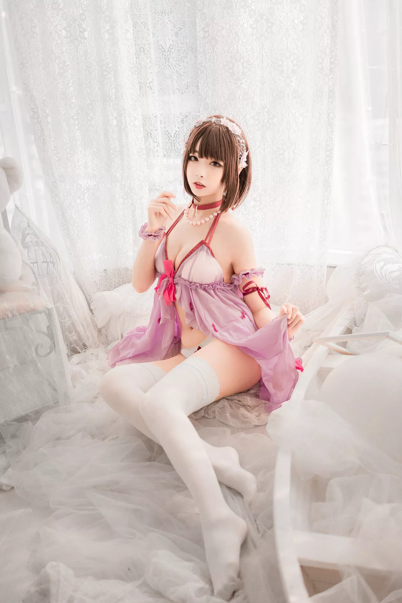 Kato ko Megumi Cosplay 【Momo 加藤惠 丽人 葵葵】 福利