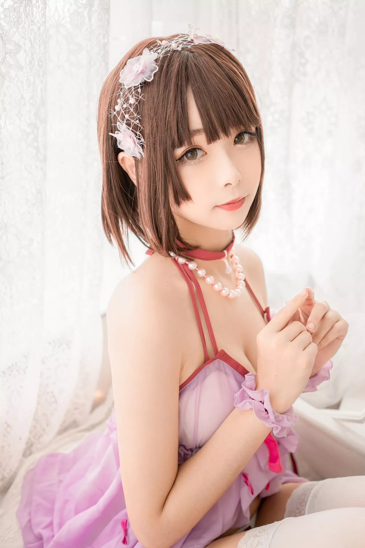Kato ko Megumi Cosplay 【Momo 加藤惠 丽人 葵葵】 福利
