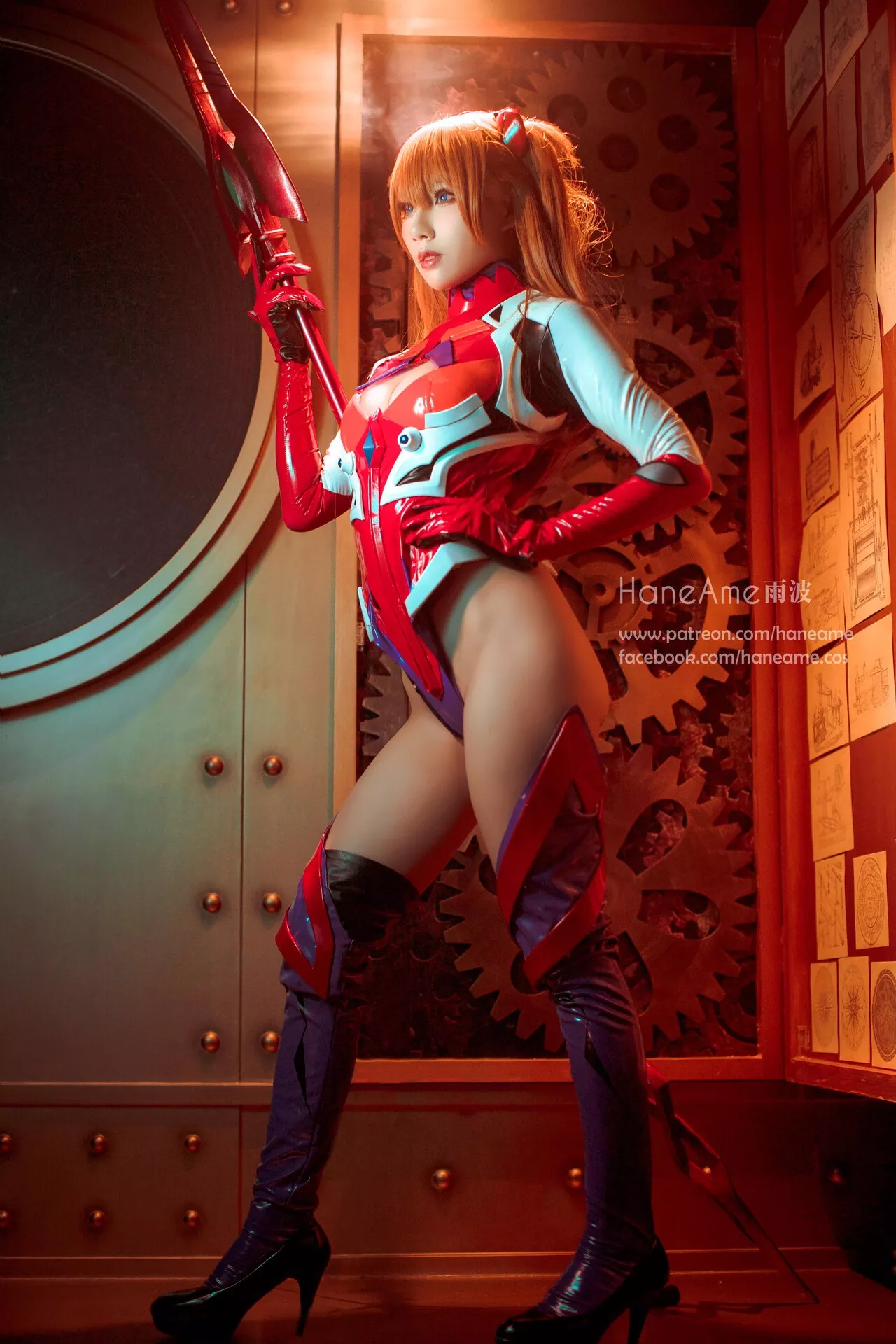 (式波) Cosplay Asuka 美人 【HaneAme 福利 雨波】 Langley Shikinami