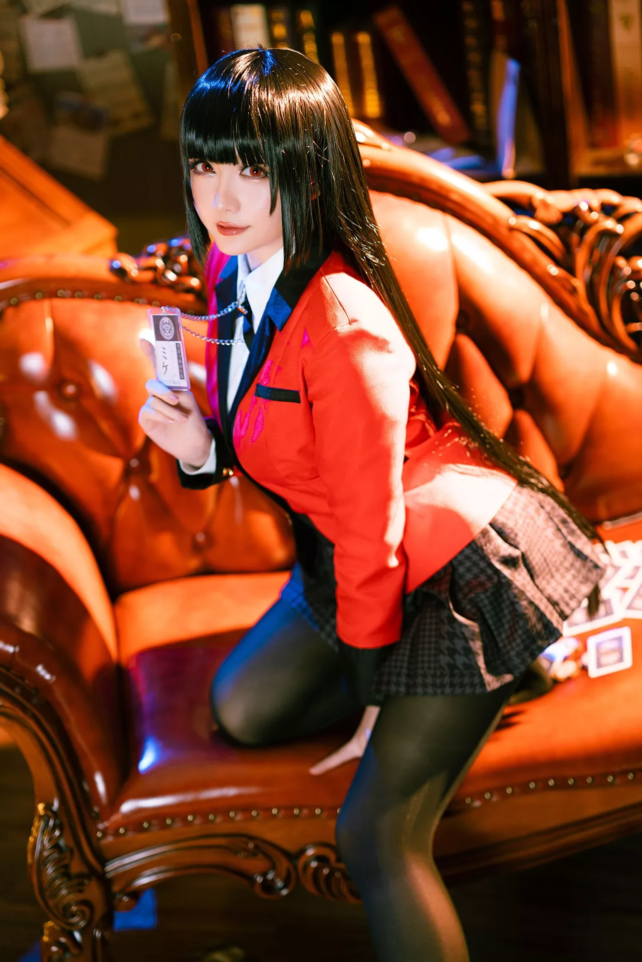 【Hoshilily Jabami 星之迟迟】 蛇�忻巫� Kakegurui 丽人 Yumeko Cosplay 福利