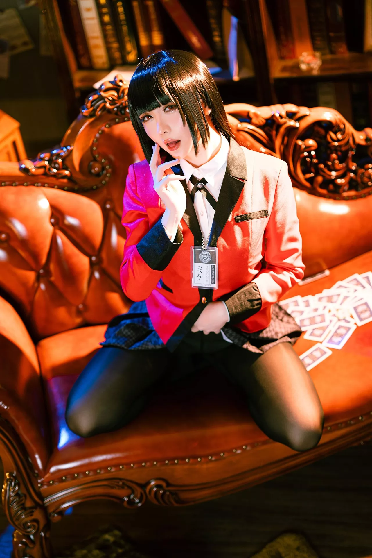 【Hoshilily Jabami 星之迟迟】 蛇�忻巫� Kakegurui 丽人 Yumeko Cosplay 福利
