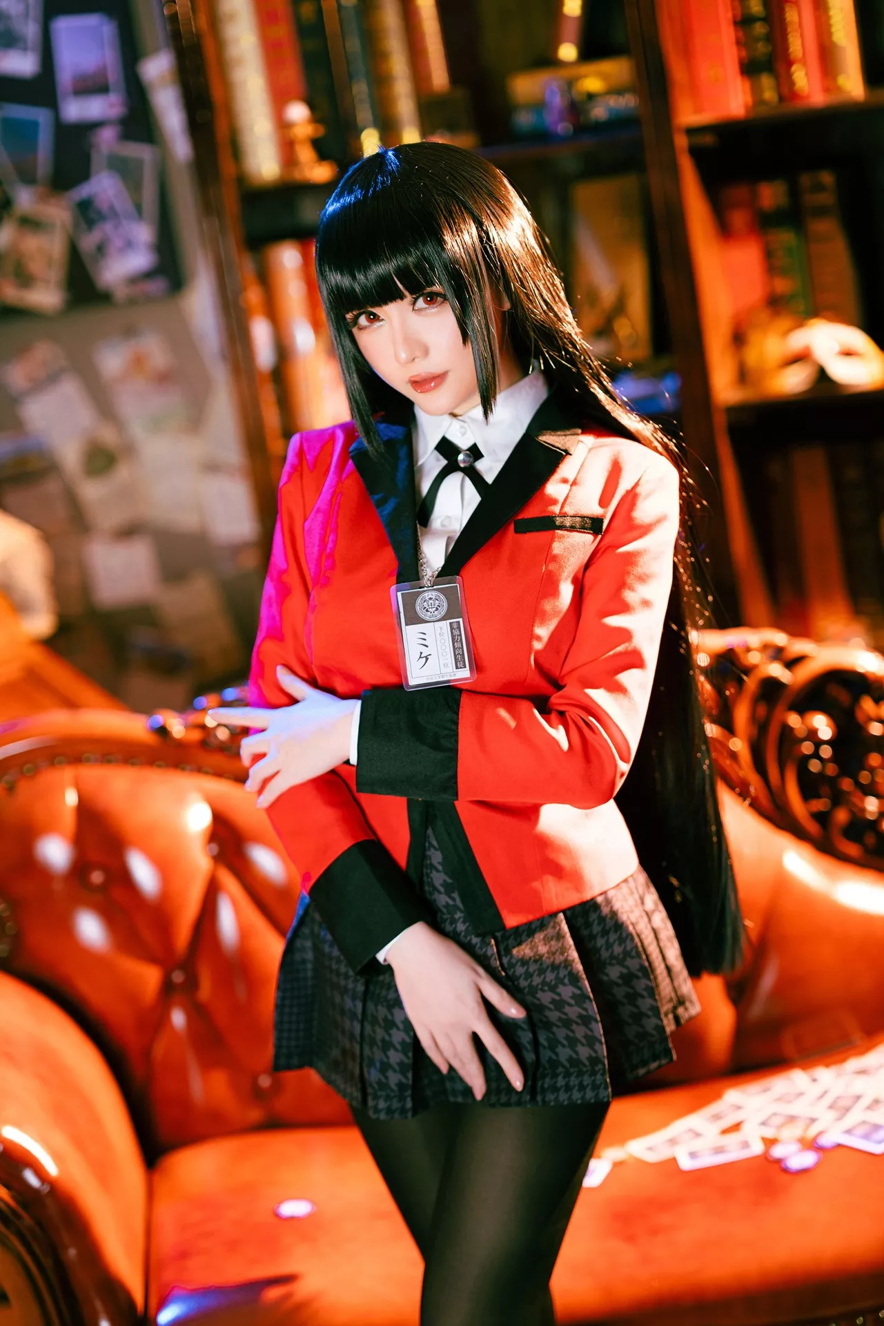 【Hoshilily Jabami 星之迟迟】 蛇�忻巫� Kakegurui 丽人 Yumeko Cosplay 福利