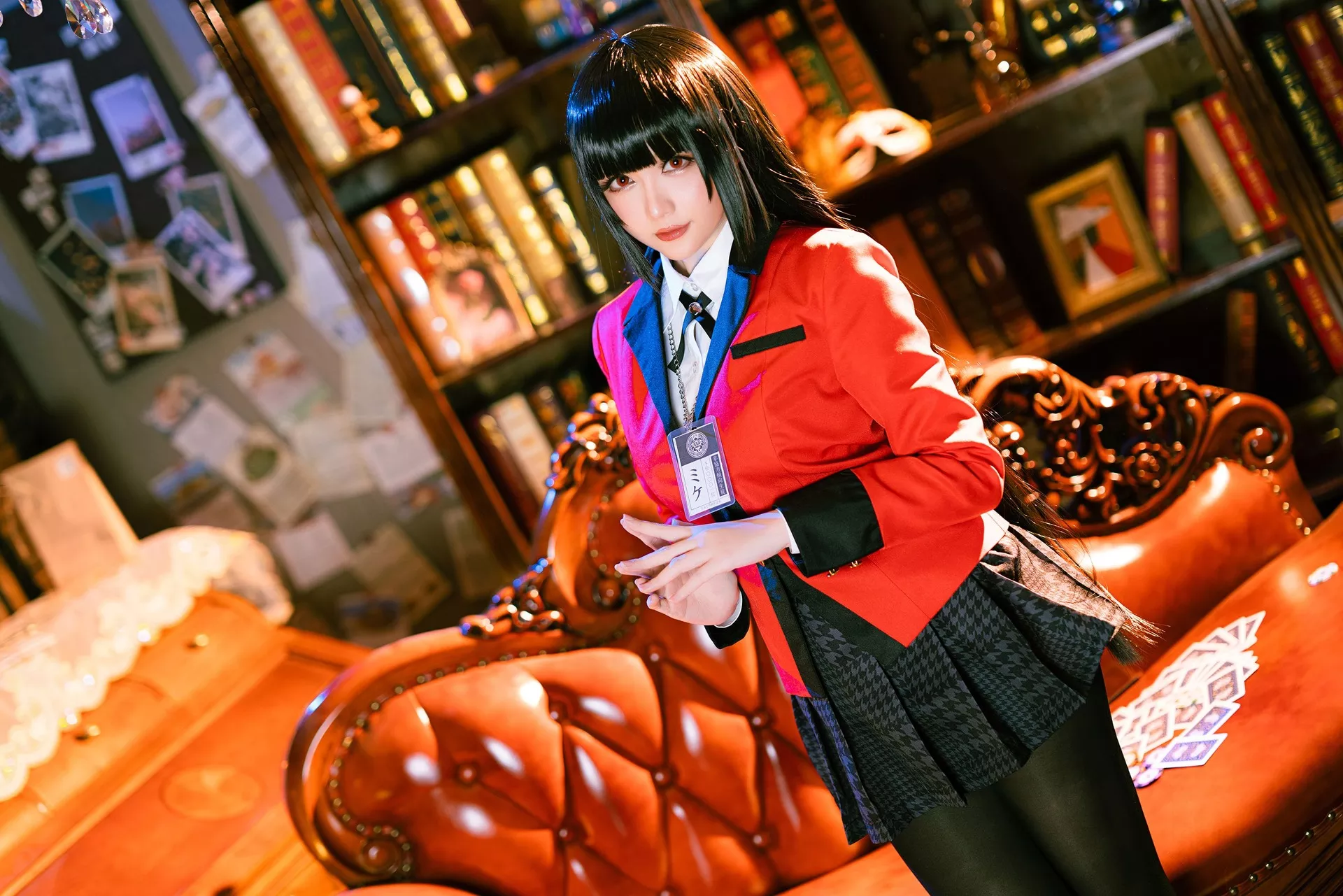 【Hoshilily Jabami 星之迟迟】 蛇�忻巫� Kakegurui 丽人 Yumeko Cosplay 福利