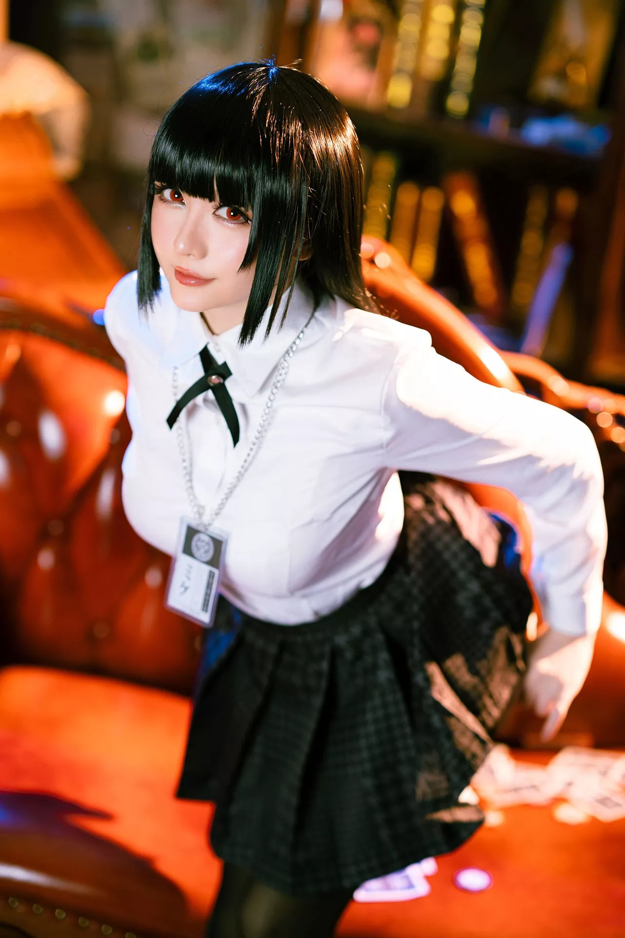 【Hoshilily Jabami 星之迟迟】 蛇�忻巫� Kakegurui 丽人 Yumeko Cosplay 福利