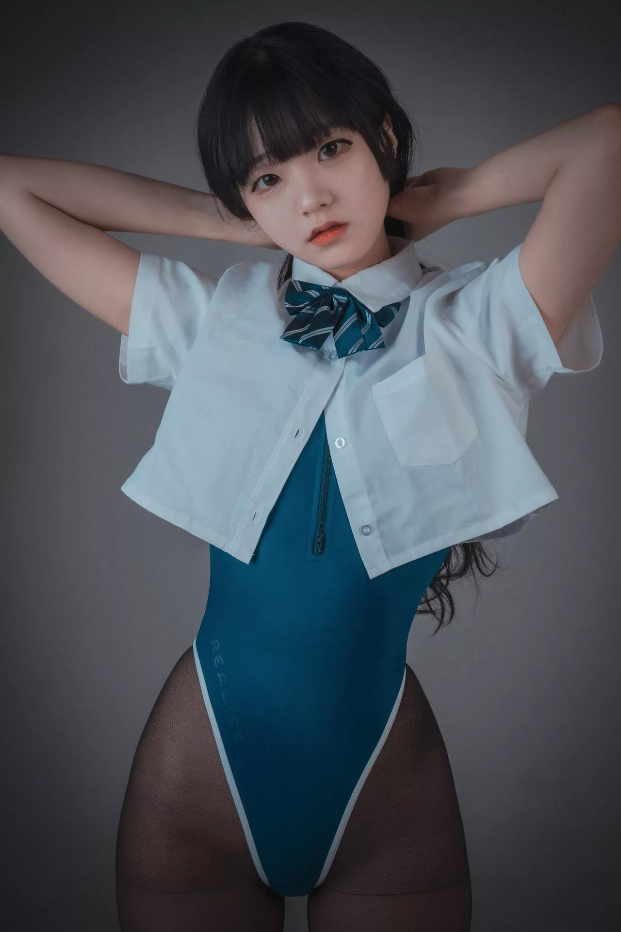 Lesson 优秀写真组图】 Jenny 韩国 10 模特 模特 大佳玩 写真 【DJAWA (46P) Jeong 韩国 Ver.A Swimming