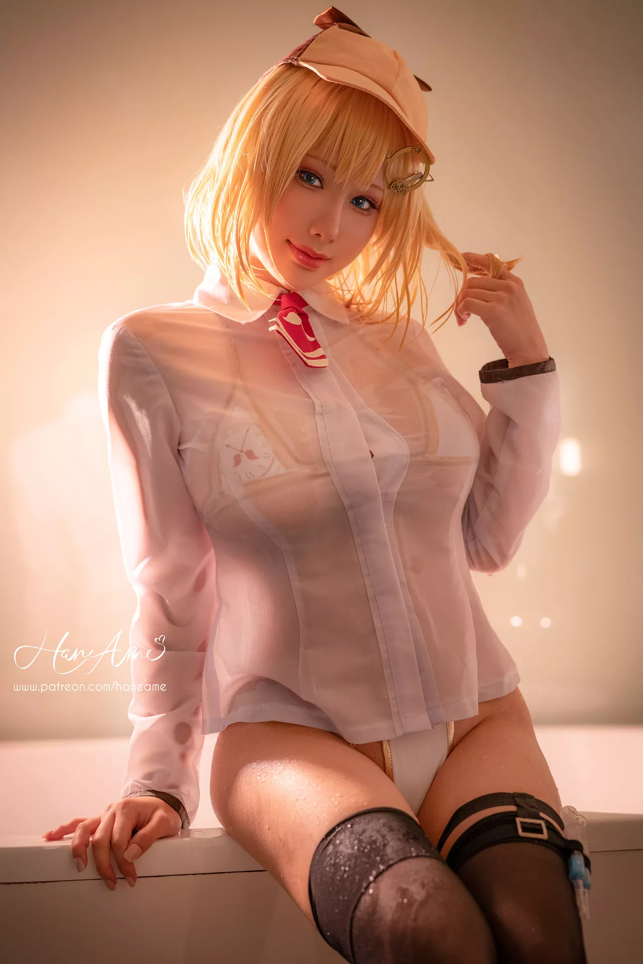 雨波】 Ame (Hololive) 福利 女神 Waston Amelia Cosplay 【Hane