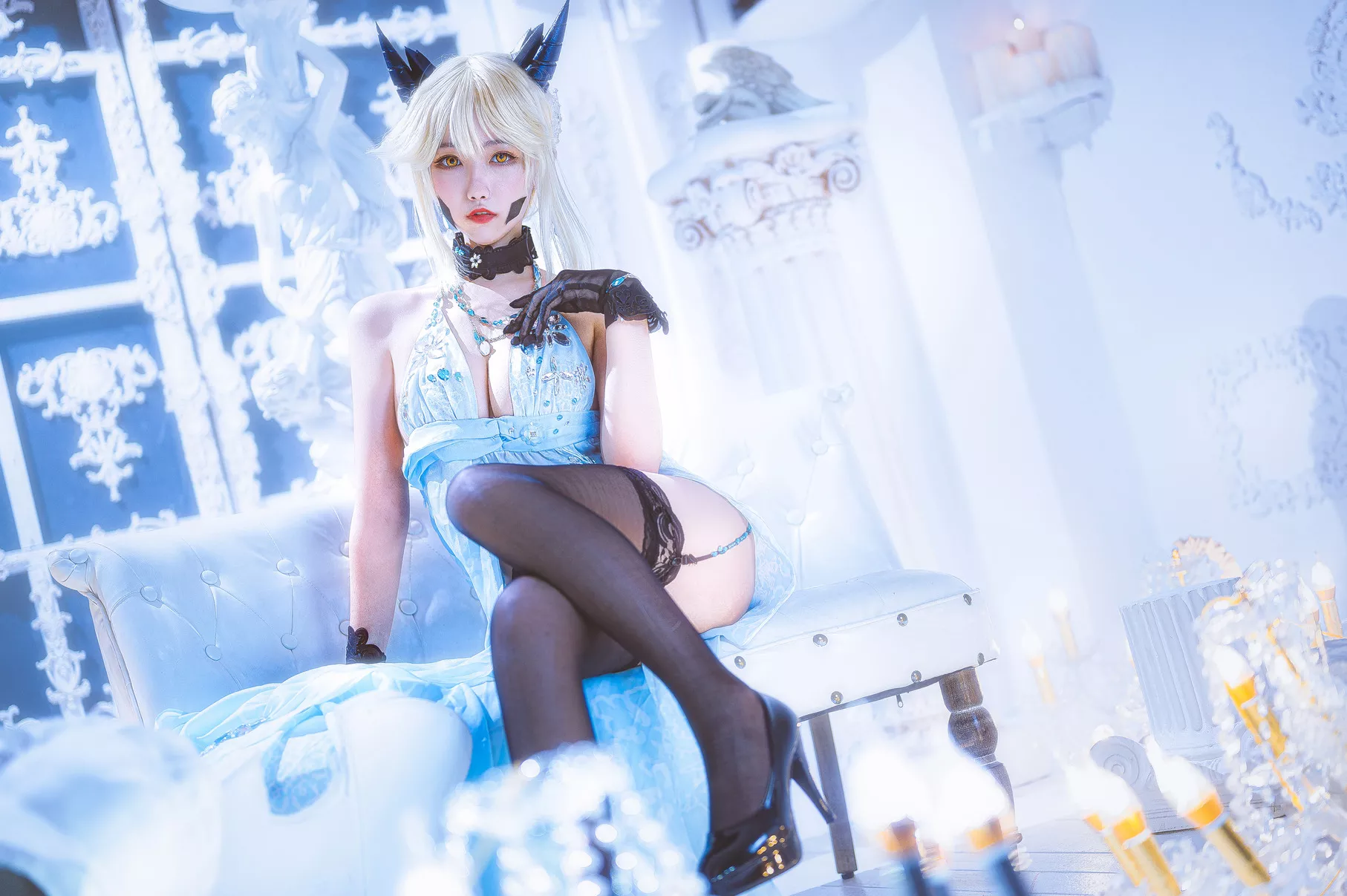 Pendragon Cosplay 【Momo ko Alter 葵葵】 福报 美人 黑枪呆礼服 Artoria