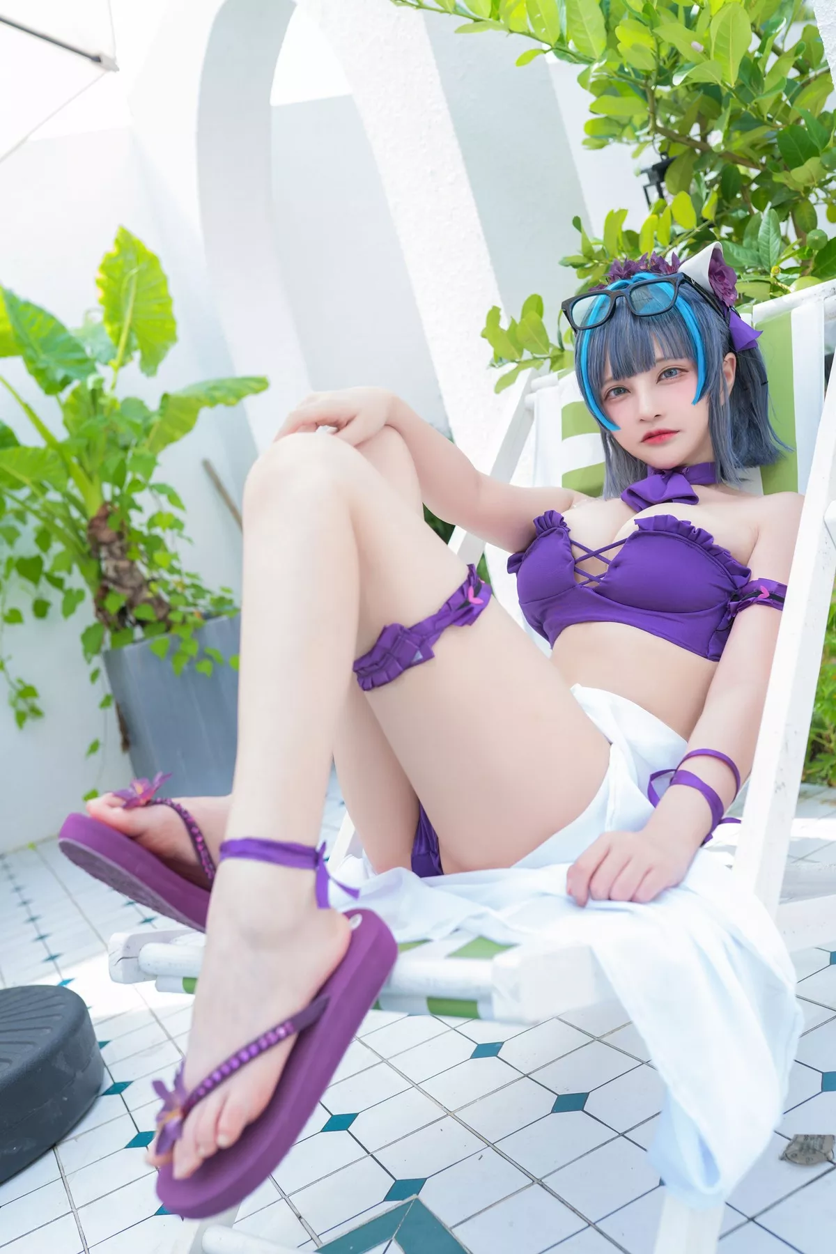 千夜未来】 福报 Cheshire Swimsuit Miku 美人 Cosplay 【Senya