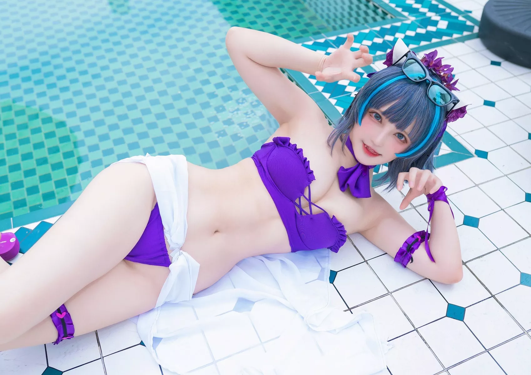 千夜未来】 福报 Cheshire Swimsuit Miku 美人 Cosplay 【Senya