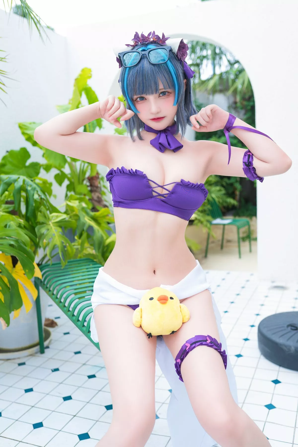 千夜未来】 福报 Cheshire Swimsuit Miku 美人 Cosplay 【Senya
