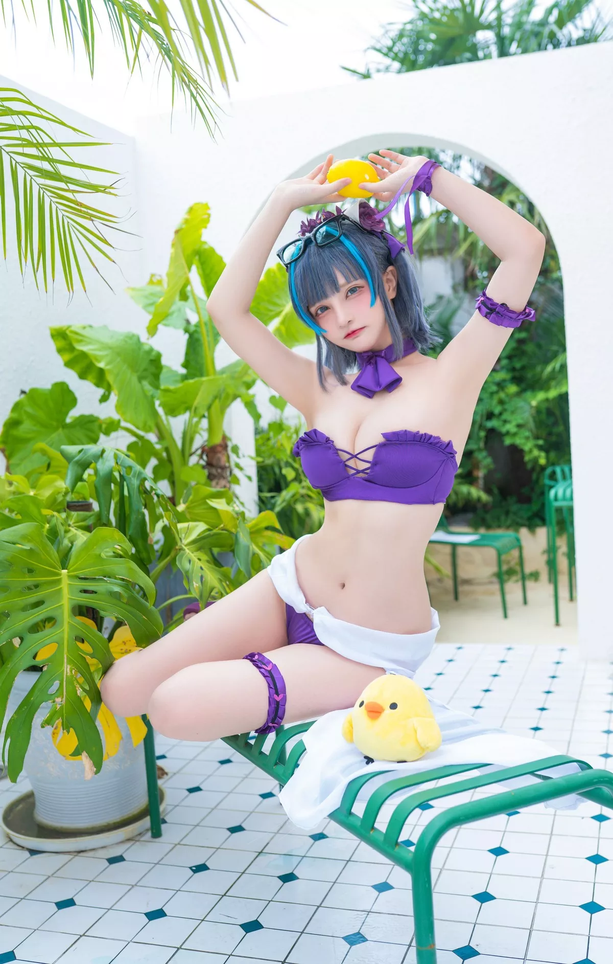 千夜未来】 福报 Cheshire Swimsuit Miku 美人 Cosplay 【Senya
