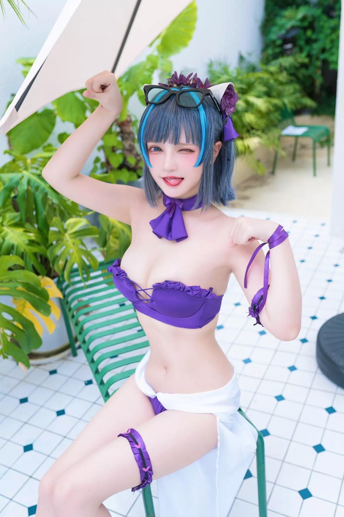 千夜未来】 福报 Cheshire Swimsuit Miku 美人 Cosplay 【Senya