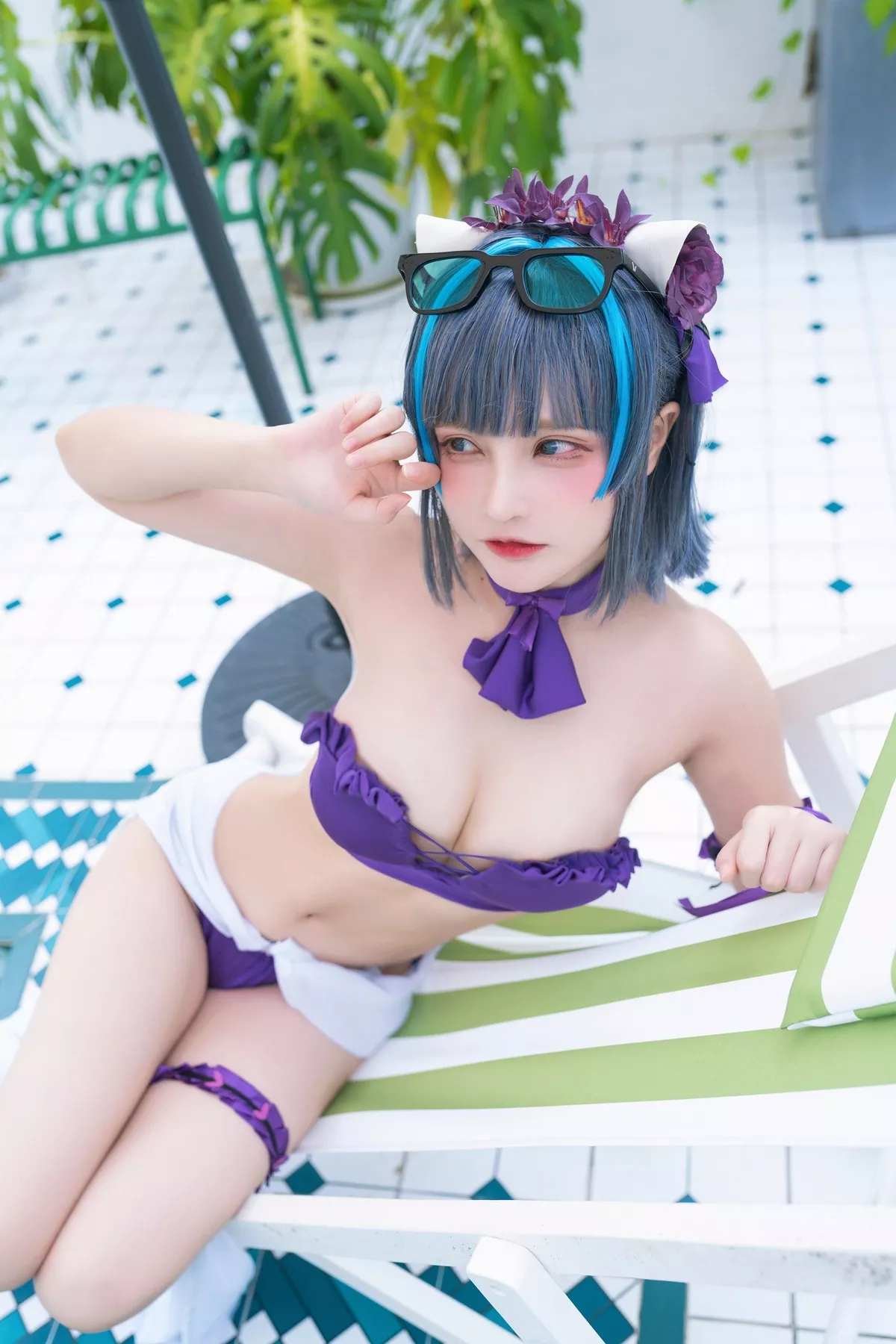 千夜未来】 福报 Cheshire Swimsuit Miku 美人 Cosplay 【Senya