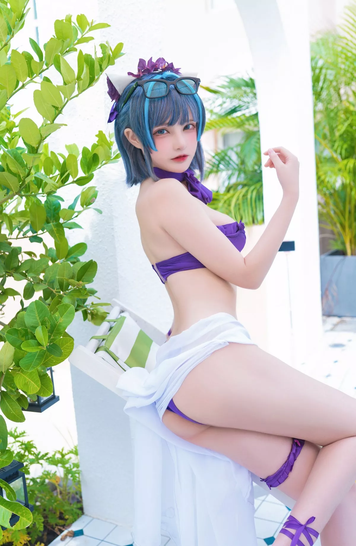 千夜未来】 福报 Cheshire Swimsuit Miku 美人 Cosplay 【Senya