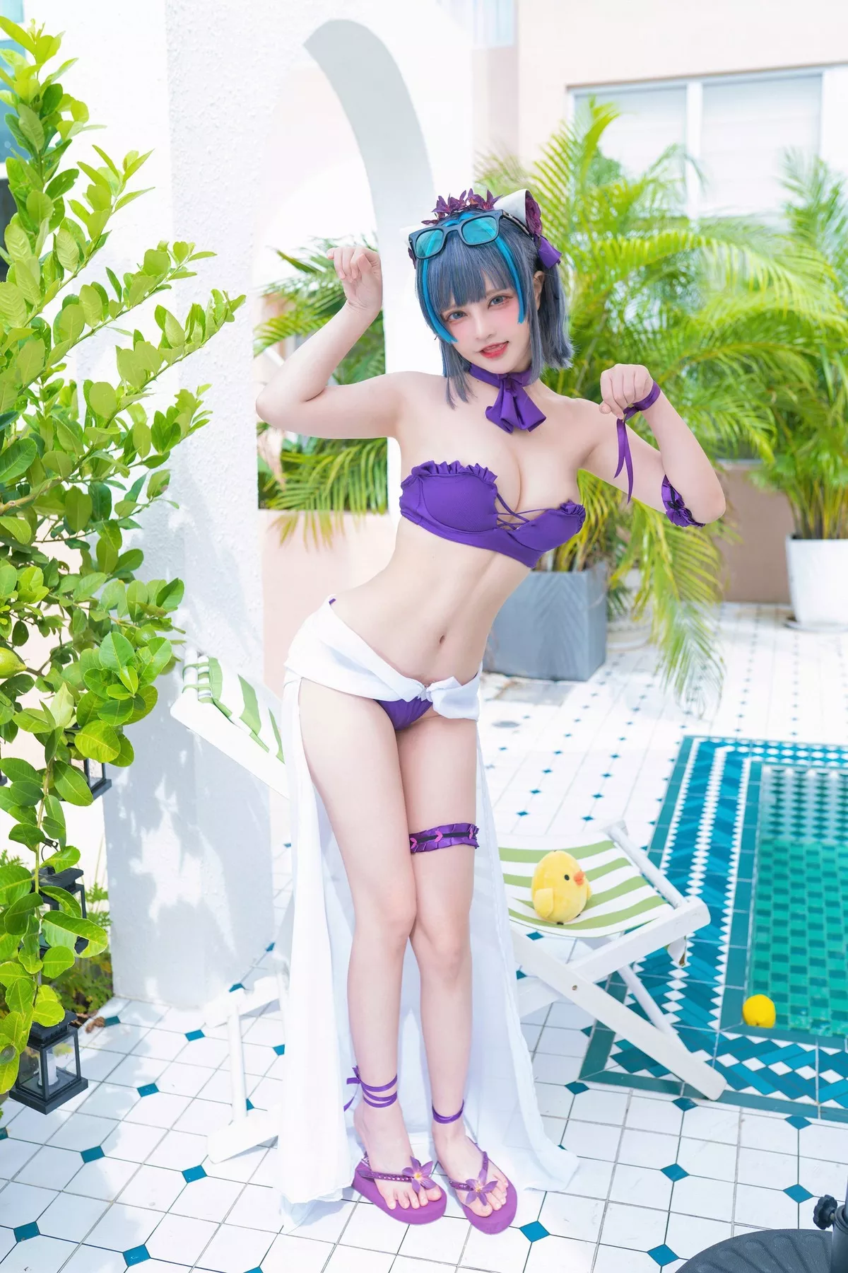 千夜未来】 福报 Cheshire Swimsuit Miku 美人 Cosplay 【Senya