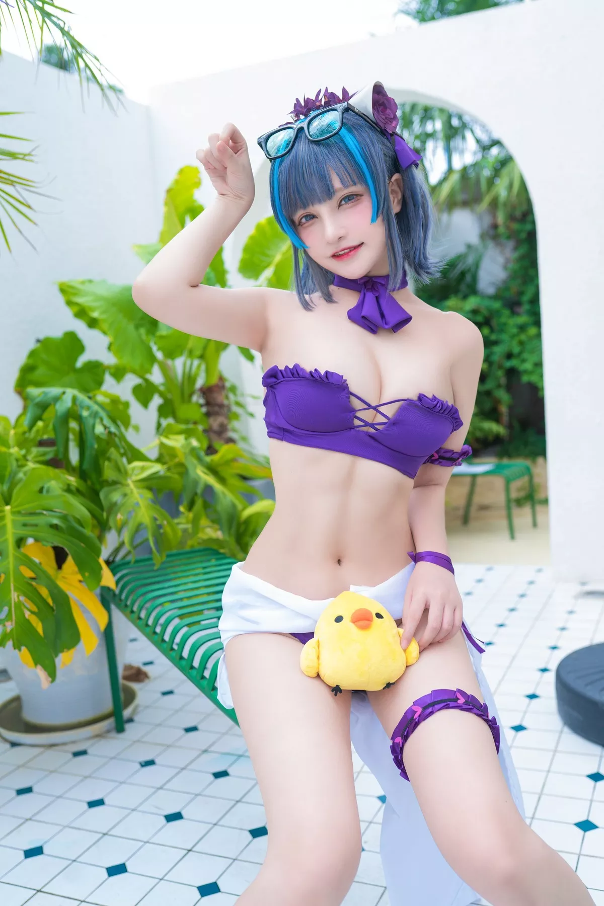 千夜未来】 福报 Cheshire Swimsuit Miku 美人 Cosplay 【Senya