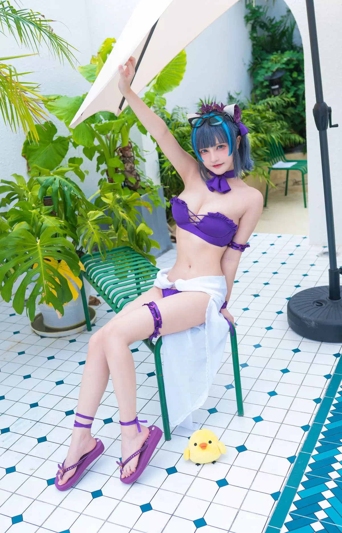 千夜未来】 福报 Cheshire Swimsuit Miku 美人 Cosplay 【Senya