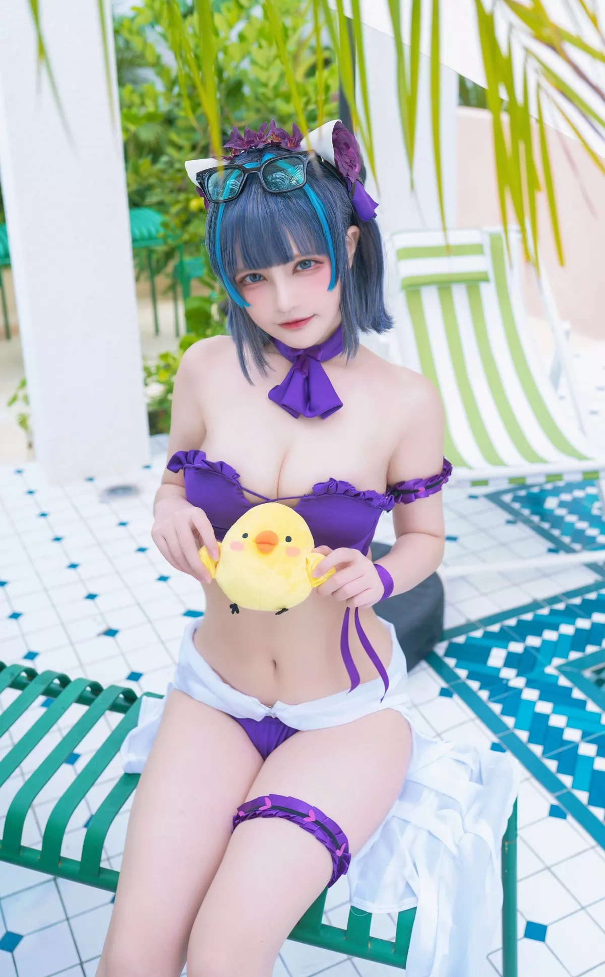 千夜未来】 福报 Cheshire Swimsuit Miku 美人 Cosplay 【Senya