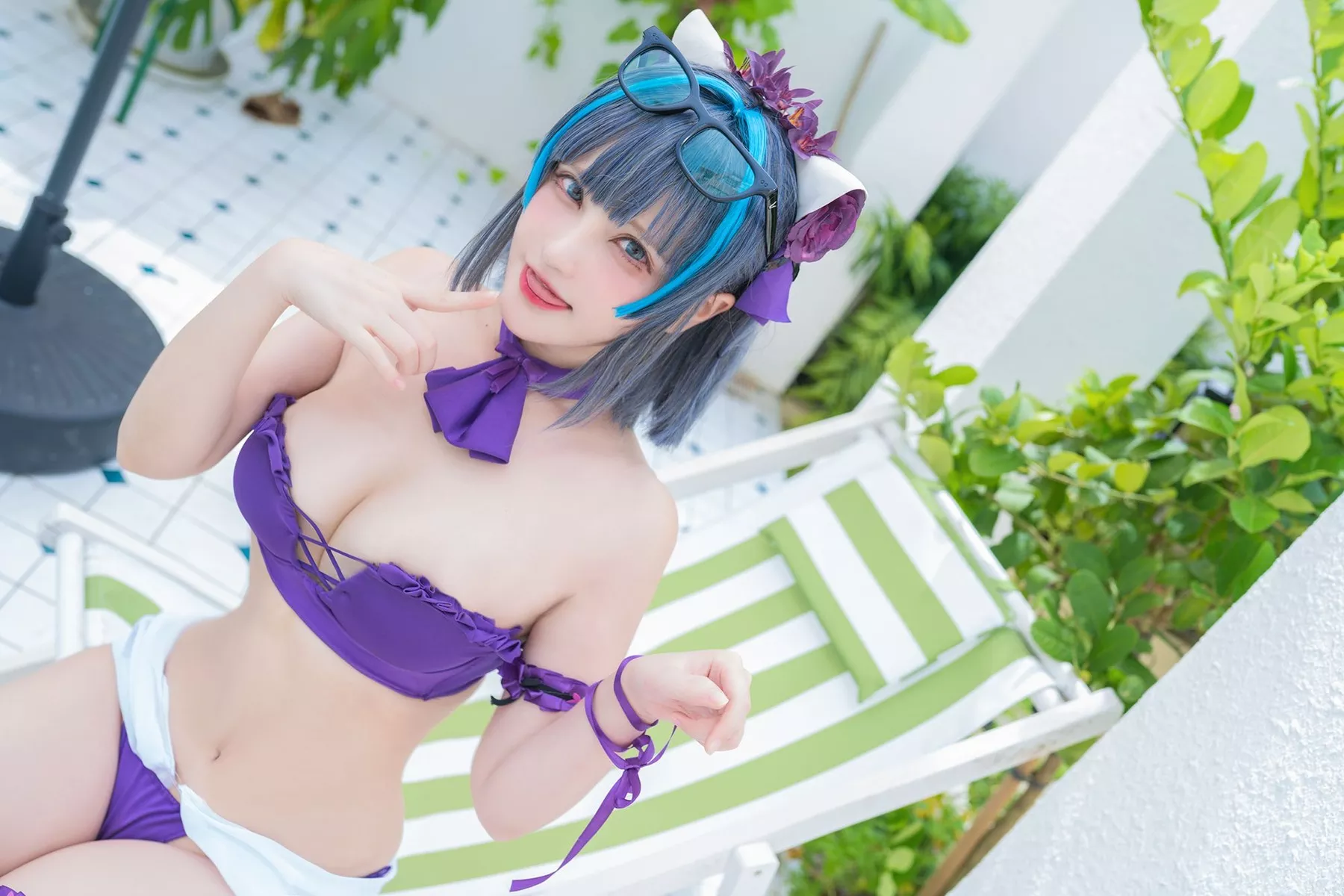 千夜未来】 福报 Cheshire Swimsuit Miku 美人 Cosplay 【Senya