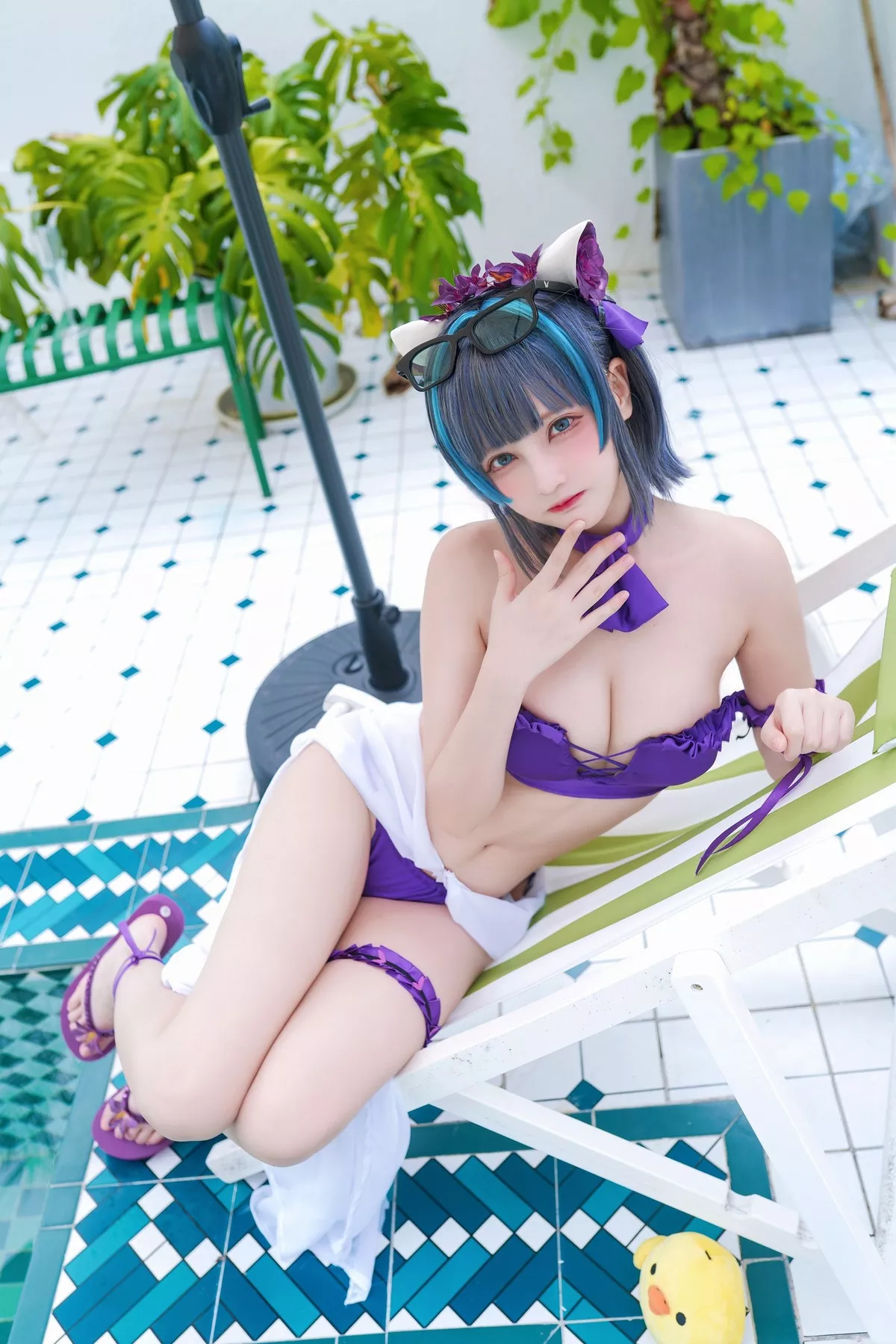 千夜未来】 福报 Cheshire Swimsuit Miku 美人 Cosplay 【Senya