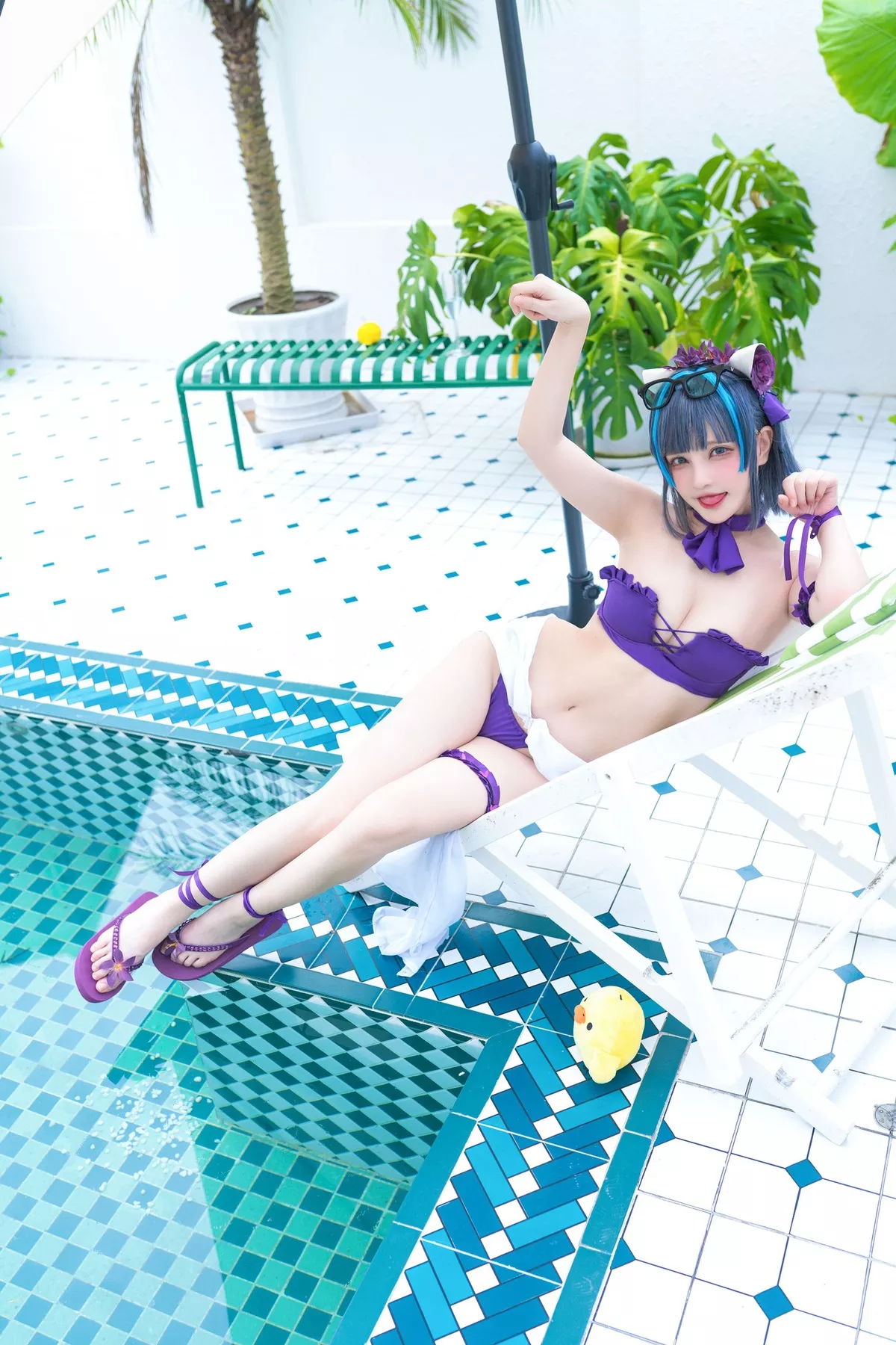 千夜未来】 福报 Cheshire Swimsuit Miku 美人 Cosplay 【Senya