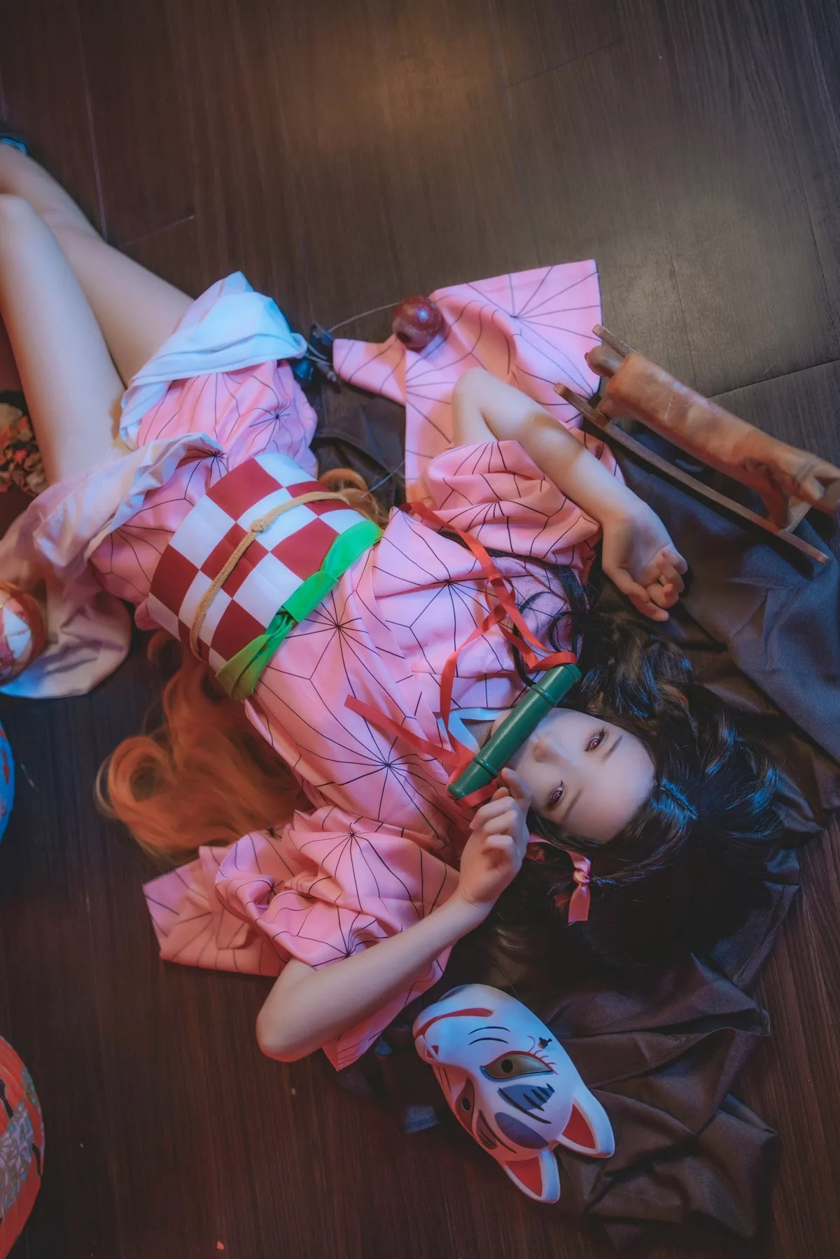Cosplay 美女 【�@桃喵】 Kamado Nezuko 灶门祢豆子 福利