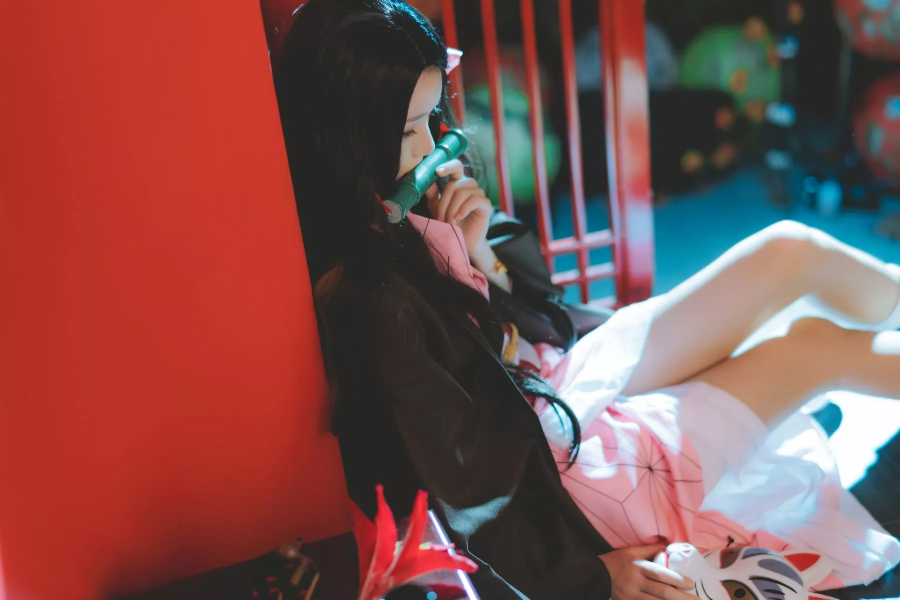 Cosplay 美女 【�@桃喵】 Kamado Nezuko 灶门祢豆子 福利