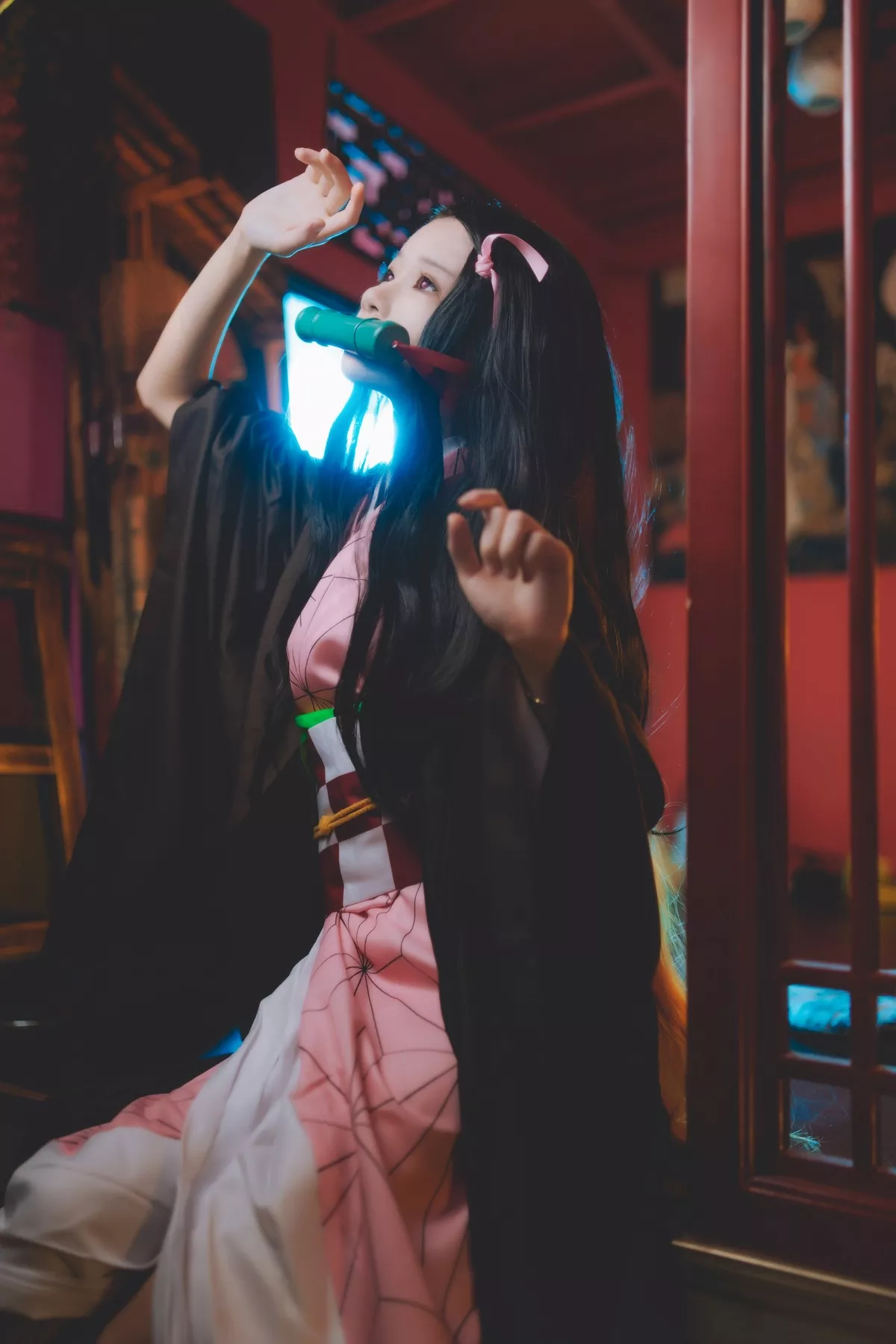 Cosplay 美女 【�@桃喵】 Kamado Nezuko 灶门祢豆子 福利