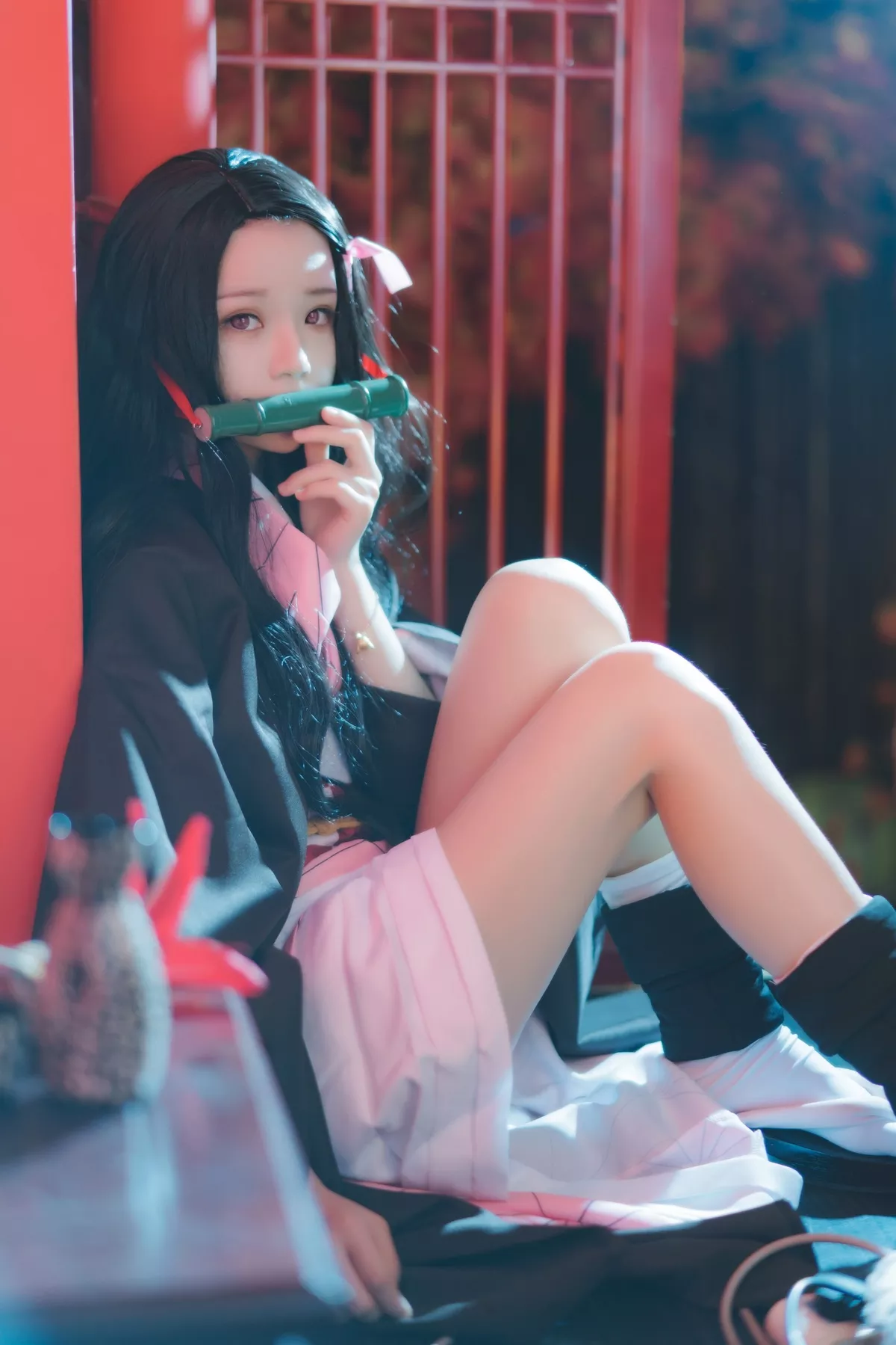Cosplay 美女 【�@桃喵】 Kamado Nezuko 灶门祢豆子 福利