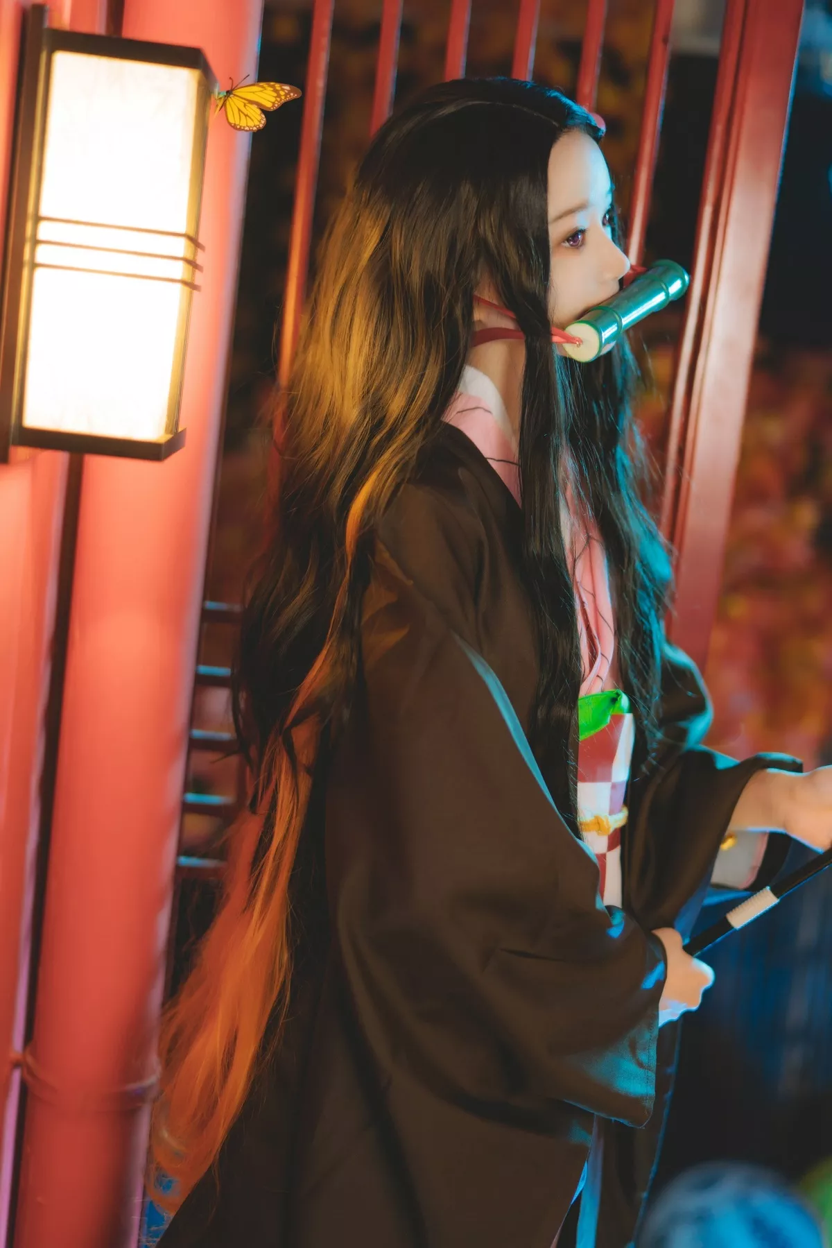 Cosplay 美女 【�@桃喵】 Kamado Nezuko 灶门祢豆子 福利