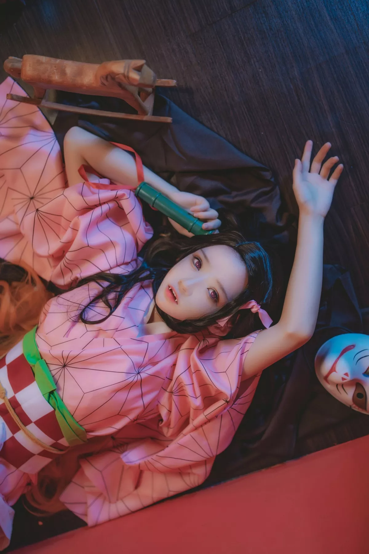 Cosplay 美女 【�@桃喵】 Kamado Nezuko 灶门祢豆子 福利