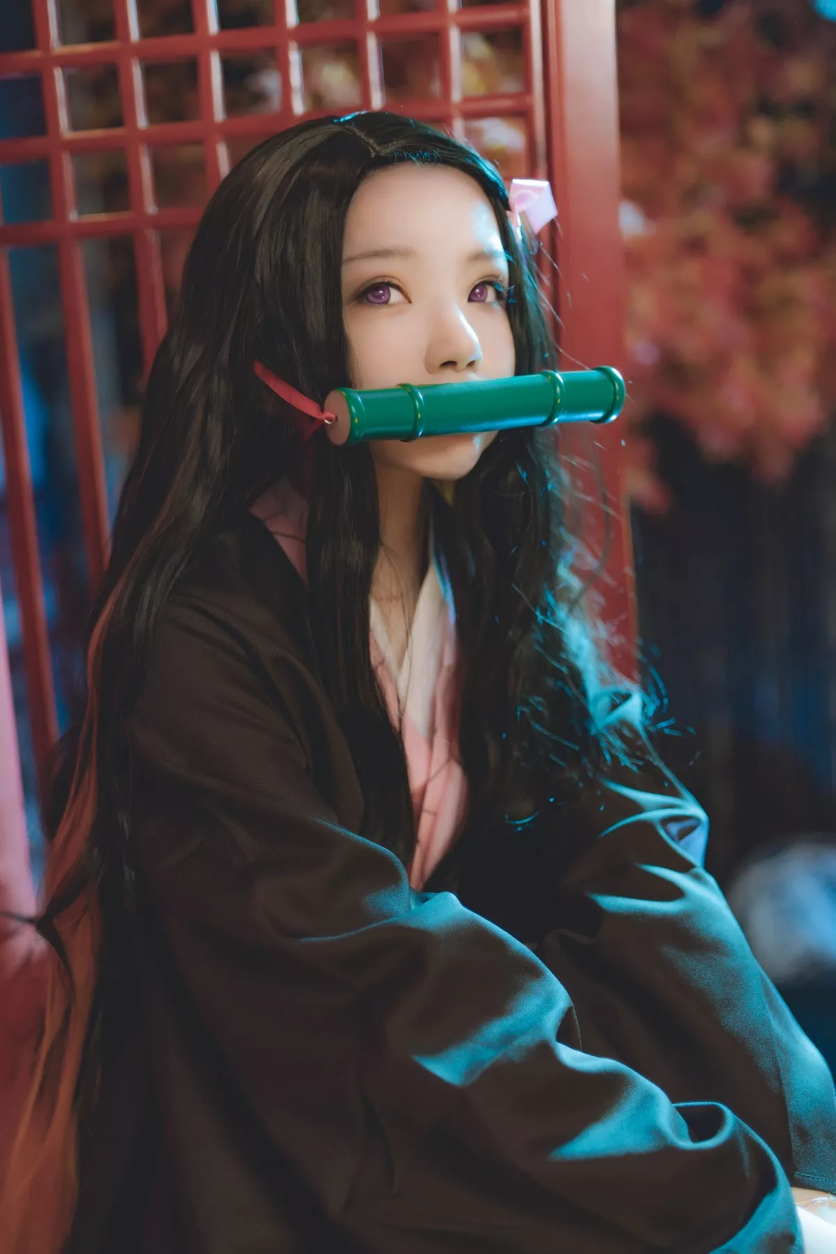 Cosplay 美女 【�@桃喵】 Kamado Nezuko 灶门祢豆子 福利