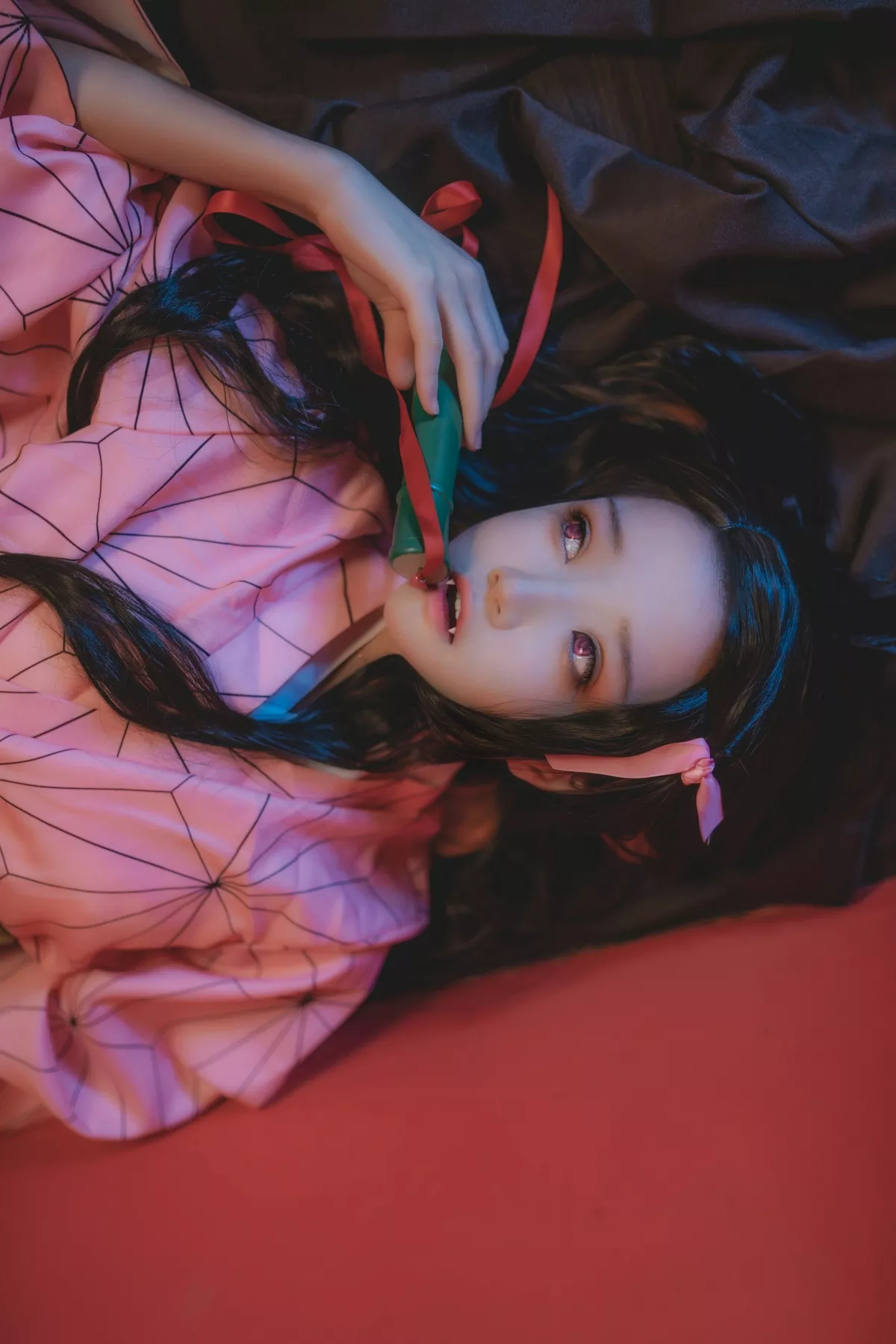 Cosplay 美女 【�@桃喵】 Kamado Nezuko 灶门祢豆子 福利