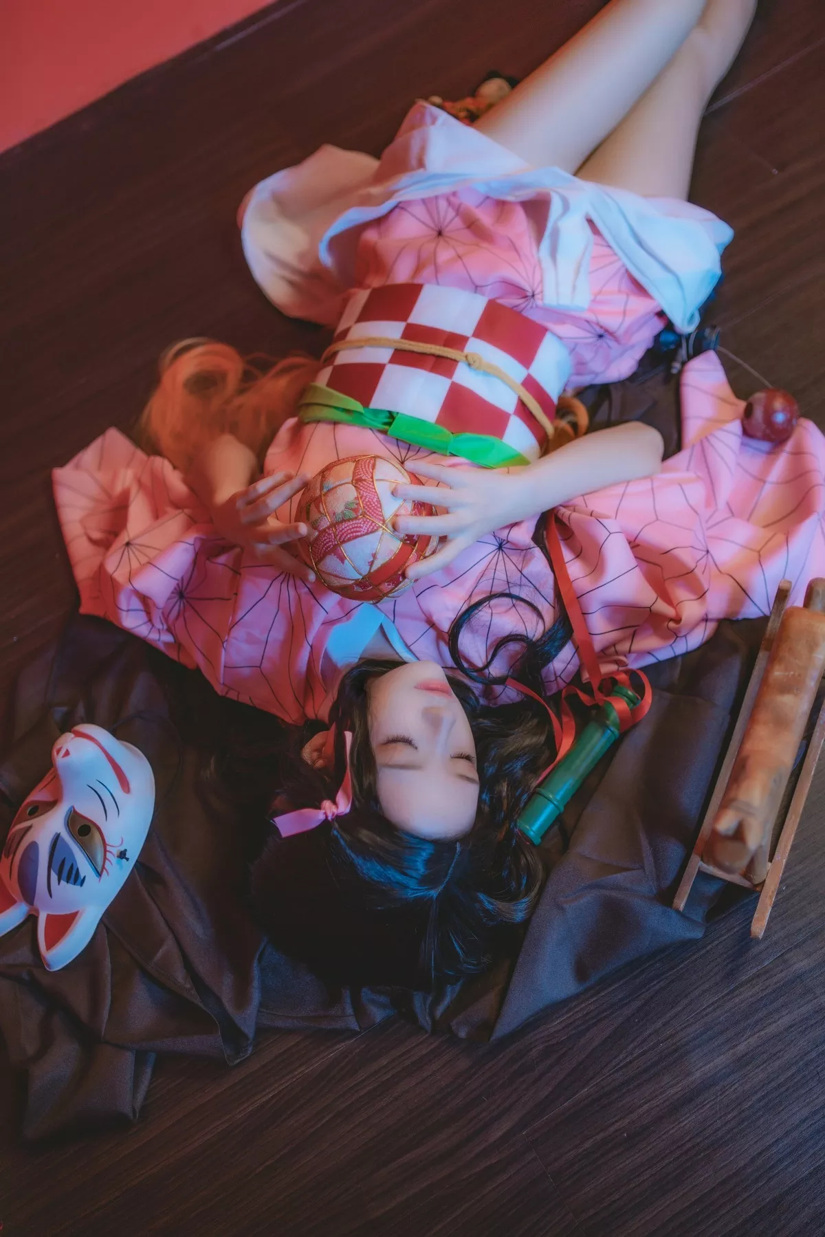 Cosplay 美女 【�@桃喵】 Kamado Nezuko 灶门祢豆子 福利