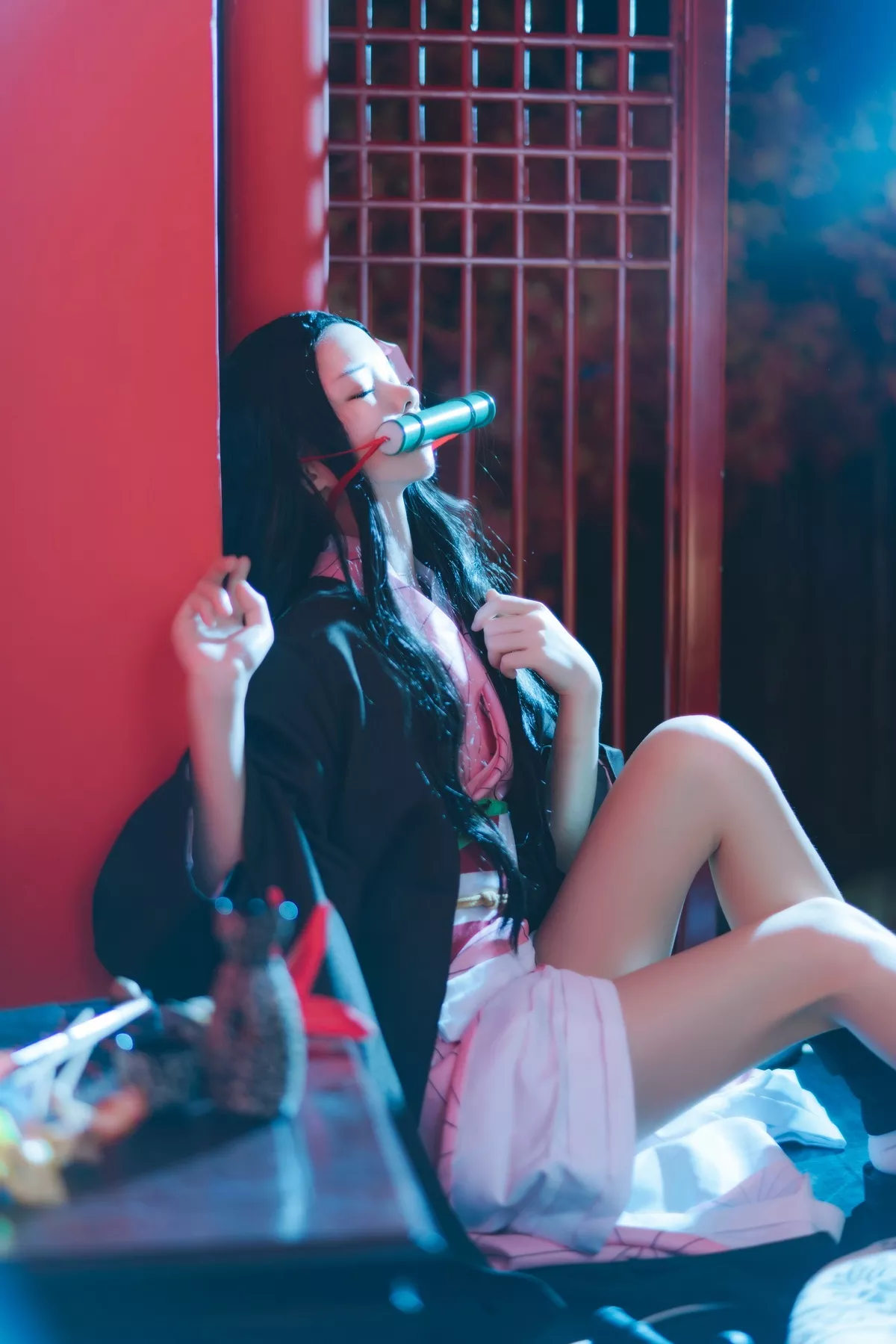 Cosplay 美女 【�@桃喵】 Kamado Nezuko 灶门祢豆子 福利